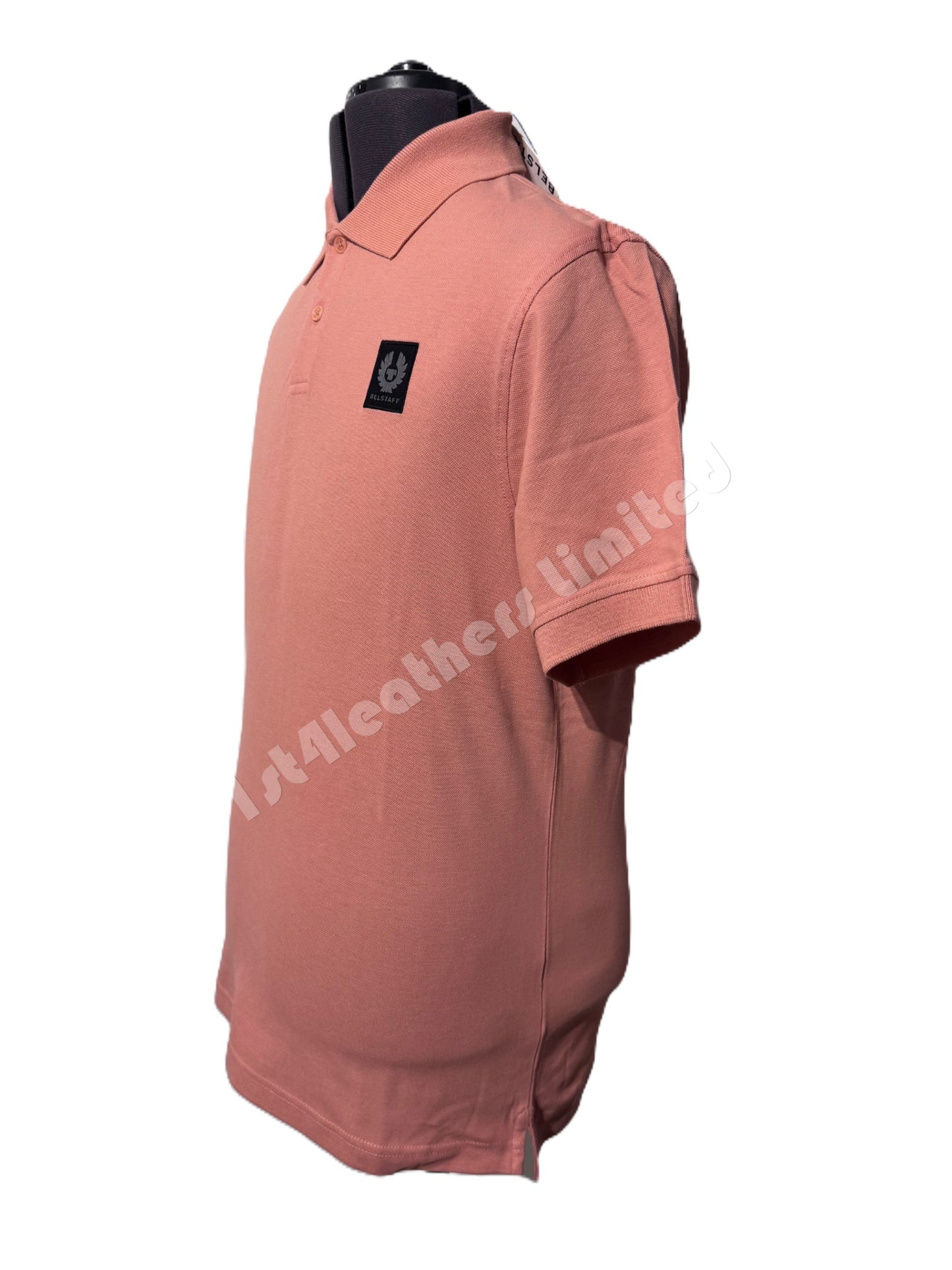 BELSTAFF STEWARTON PIQUE COTTON POLO SHIRT RUST PINK RRP £95 BNWT