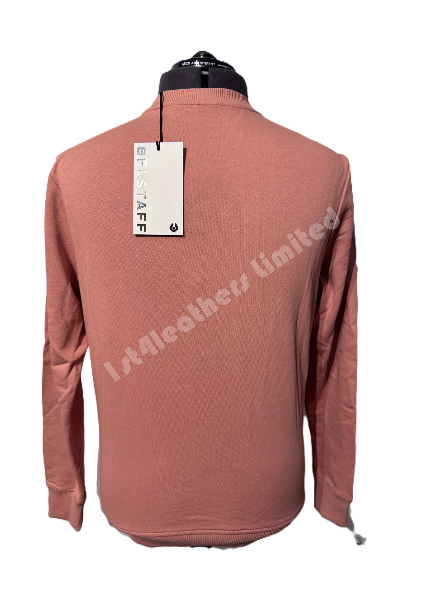 BELSTAFF JEFFERSON CREW NECK COTTON SWEATSHIRT RUST PINK RRP £150 BNWT