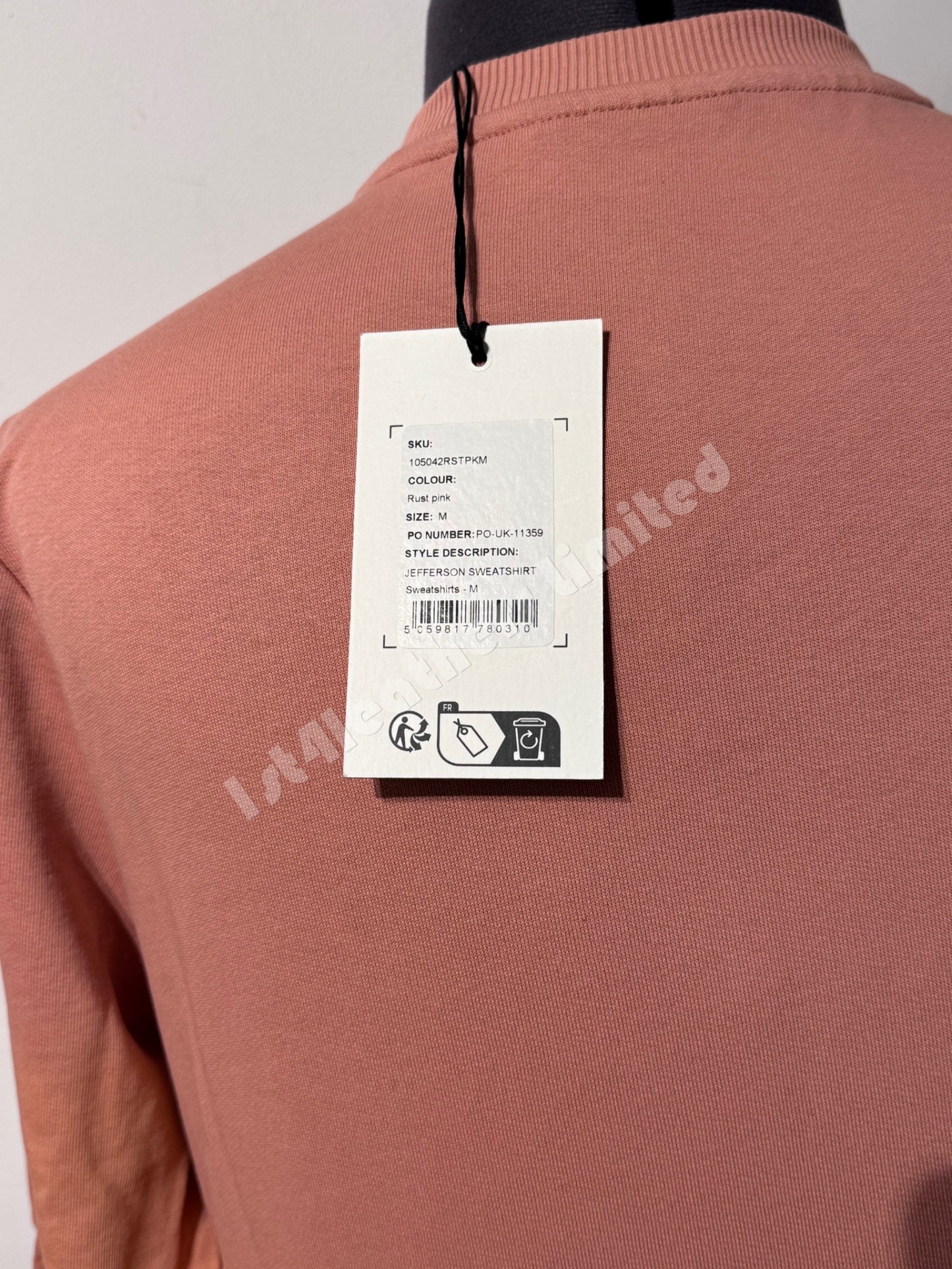 BELSTAFF JEFFERSON CREW NECK COTTON SWEATSHIRT RUST PINK RRP £150 BNWT