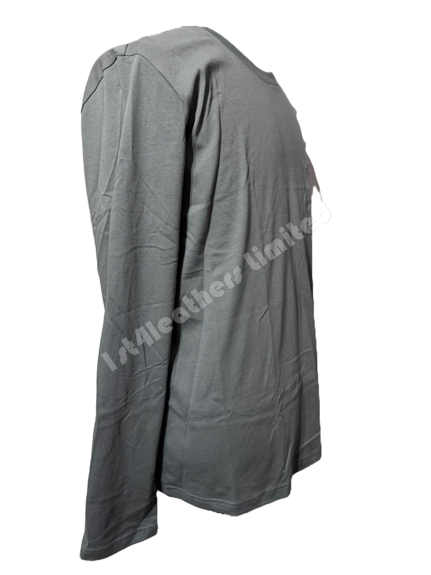 BELSTAFF THOM LONG SLEEVE COTTON POCKET T-SHIRT MINERAL GREEN RRP £75 BNWT