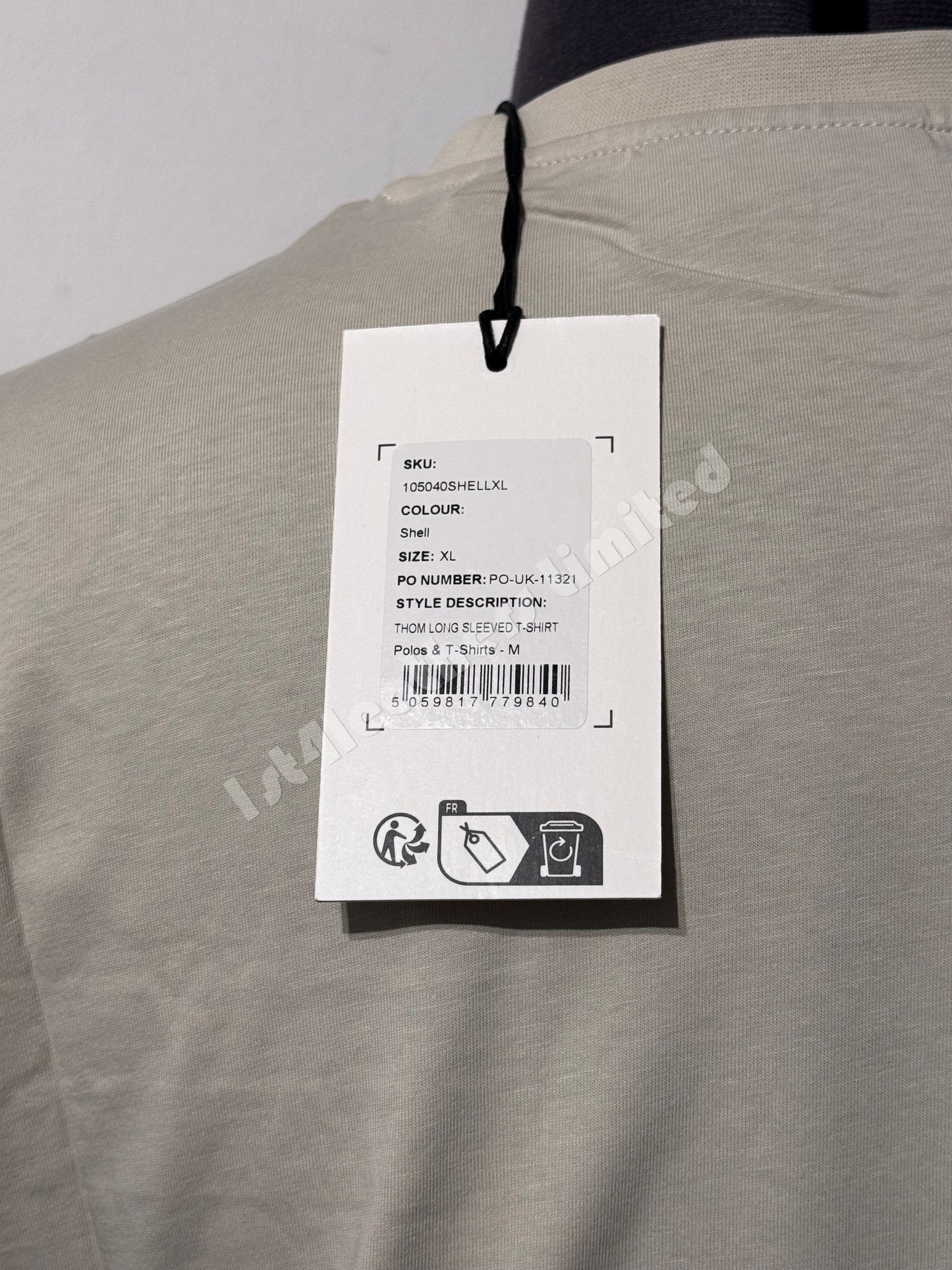 BELSTAFF THOM LONG SLEEVE COTTON POCKET T-SHIRT SHELL RRP £75 BNWT