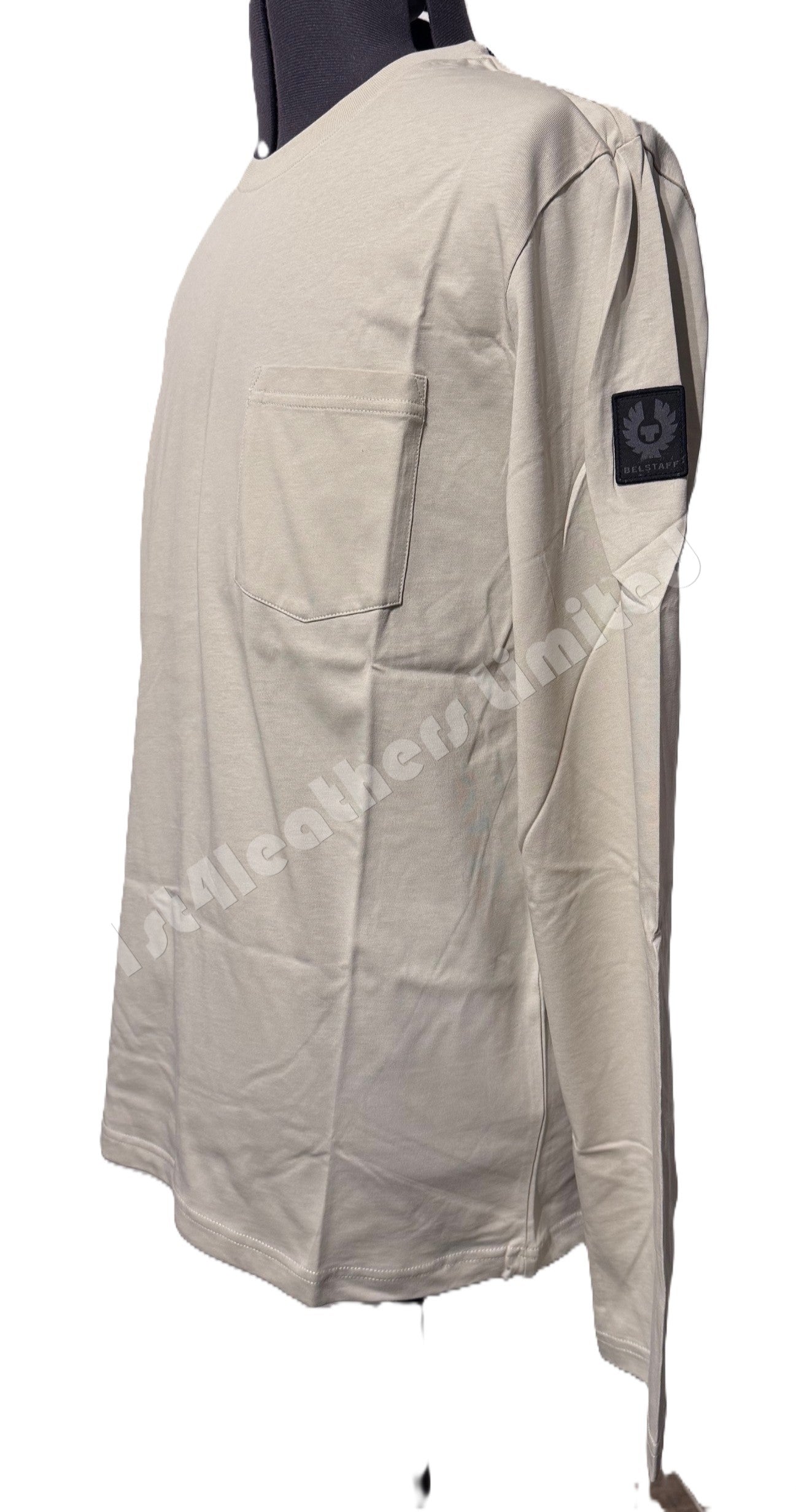 BELSTAFF THOM LONG SLEEVE COTTON POCKET T-SHIRT SHELL RRP £75 BNWT