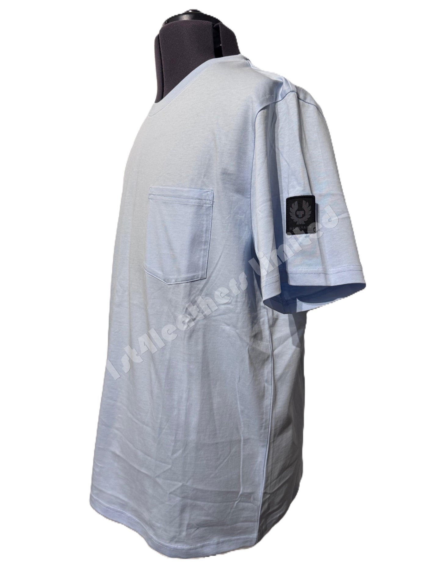 BELSTAFF THOM COTTON POCKET T-SHIRT SKY BLUE RRP £60 BNWT
