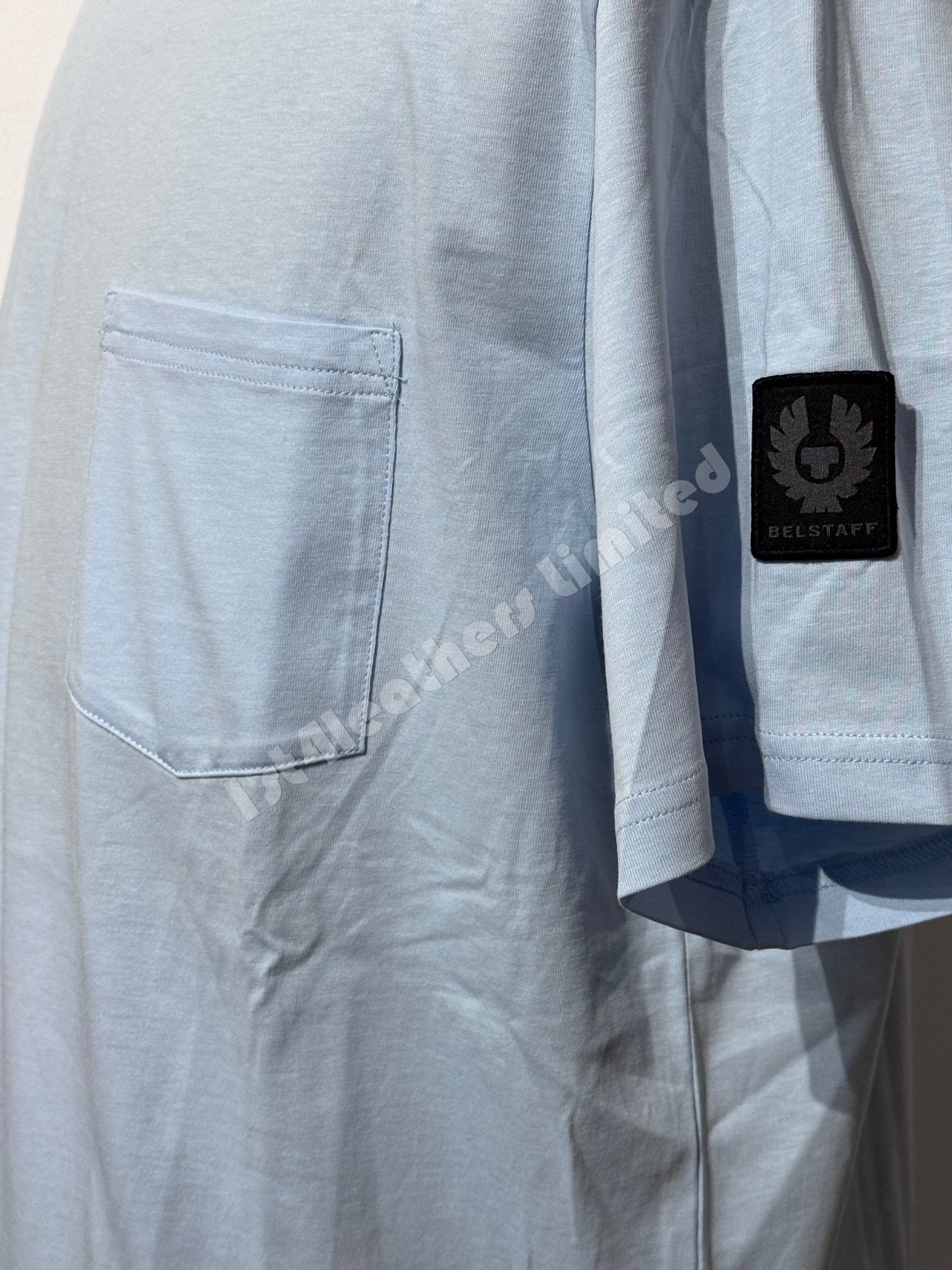 BELSTAFF THOM COTTON POCKET T-SHIRT SKY BLUE RRP £60 BNWT