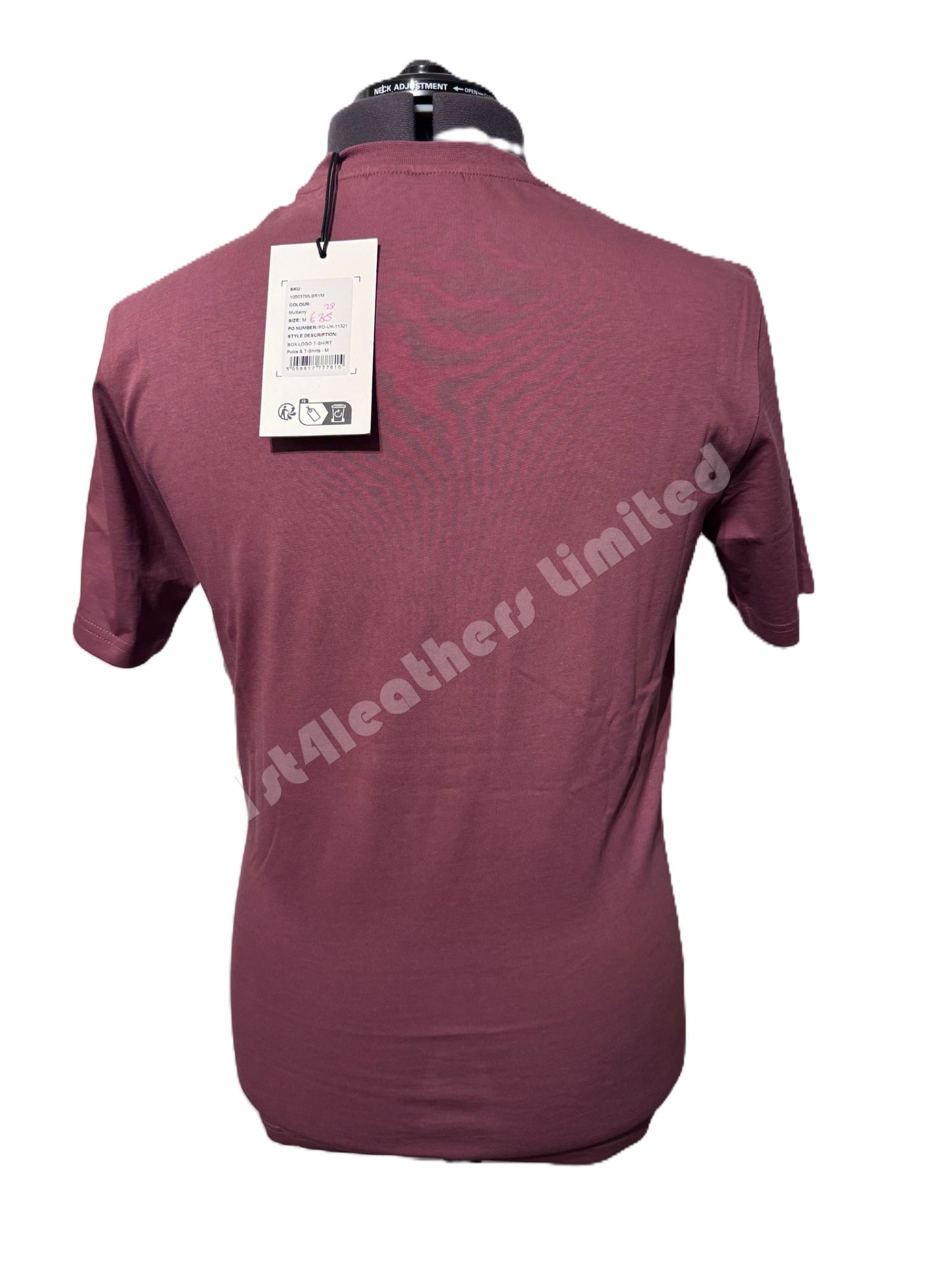 BELSTAFF BOX LOGO COTTON T-SHIRT MULBERRY MEDIUM RRP £60 BNWT