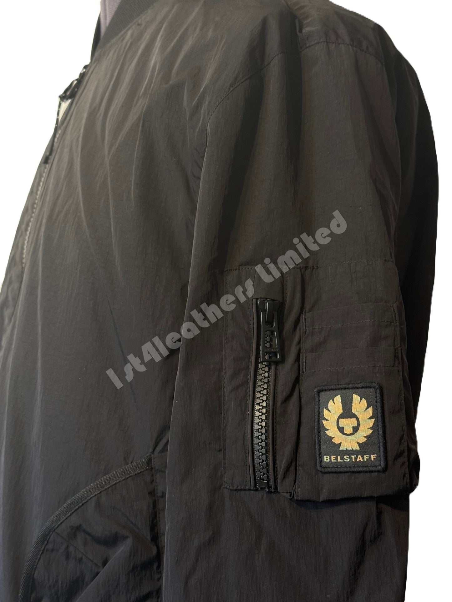 BELSTAFF QUEST SHIMMER SHELL NYLON BOMBER JACKET BLACK RRP £450 BNWT