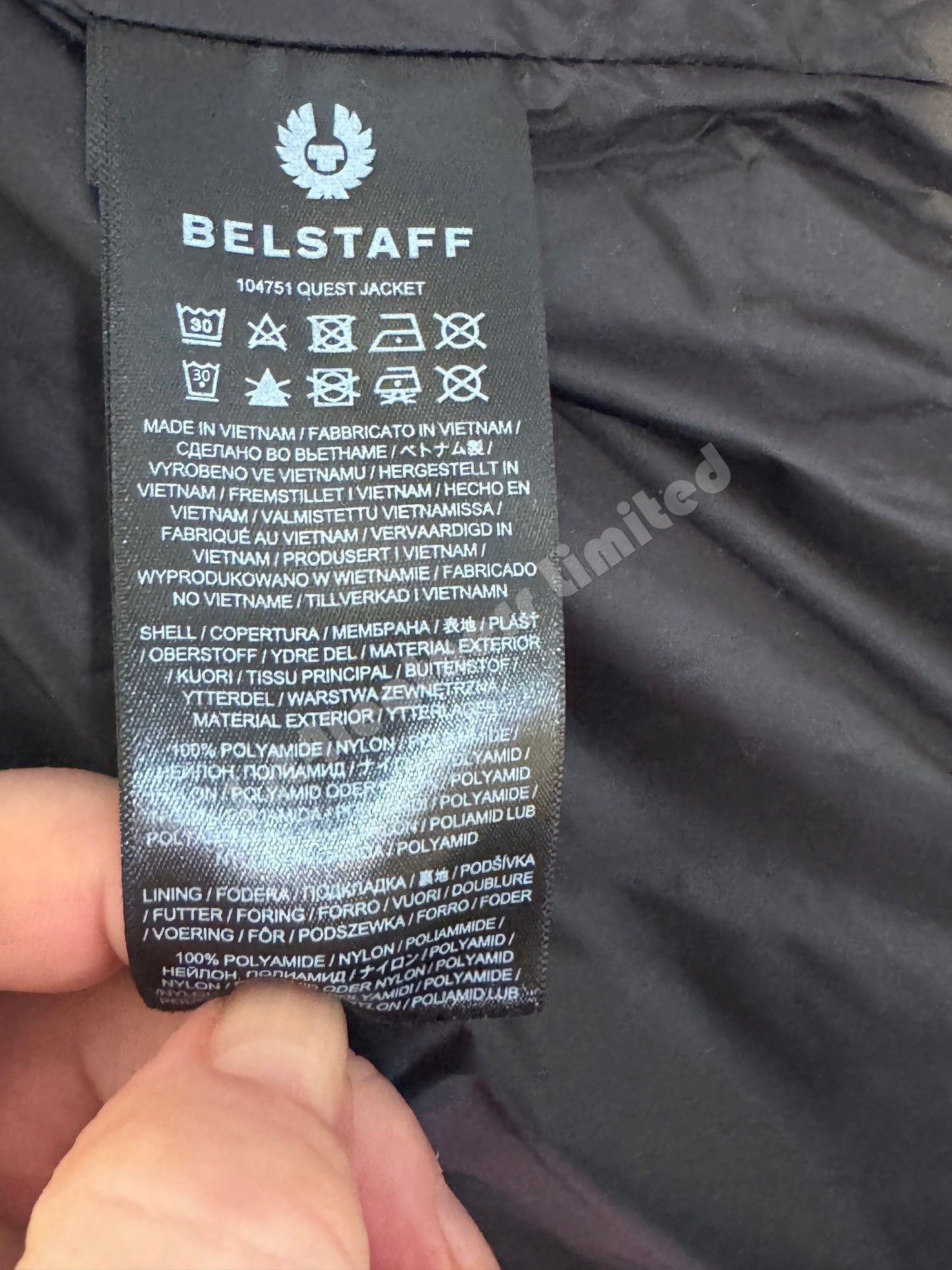 BELSTAFF QUEST SHIMMER SHELL NYLON BOMBER JACKET BLACK RRP £450 BNWT