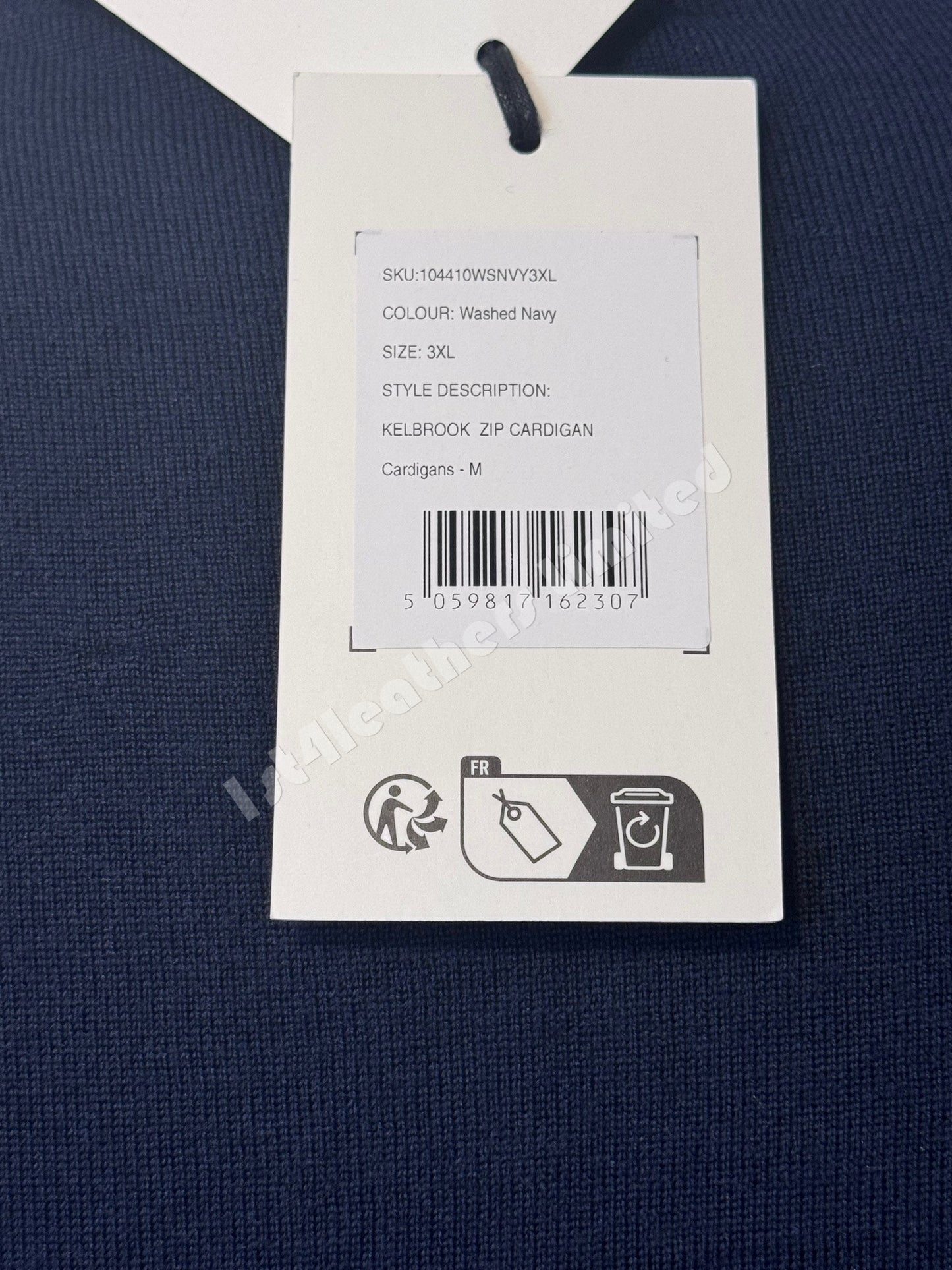 BELSTAFF KELBROOK MIXED MEDIA ZIPPED CARDIGAN JUMPER WASHED NAVY RRP £275 BNWT