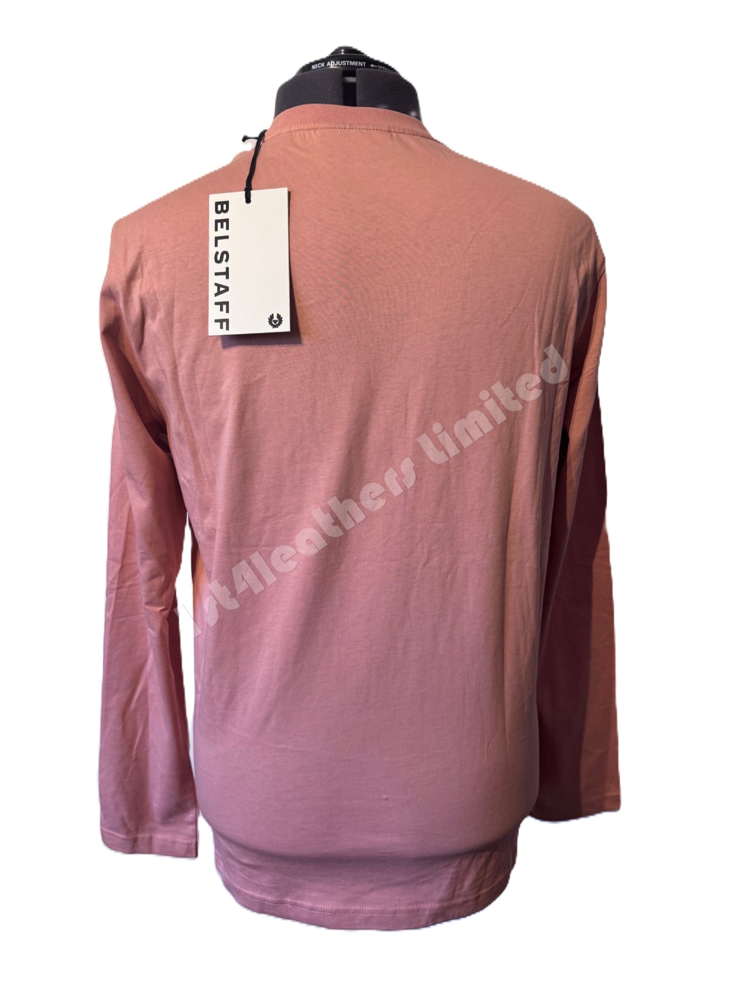 BELSTAFF THOM LONG SLEEVE COTTON POCKET T-SHIRT RUST PINK RRP £75 BNWT