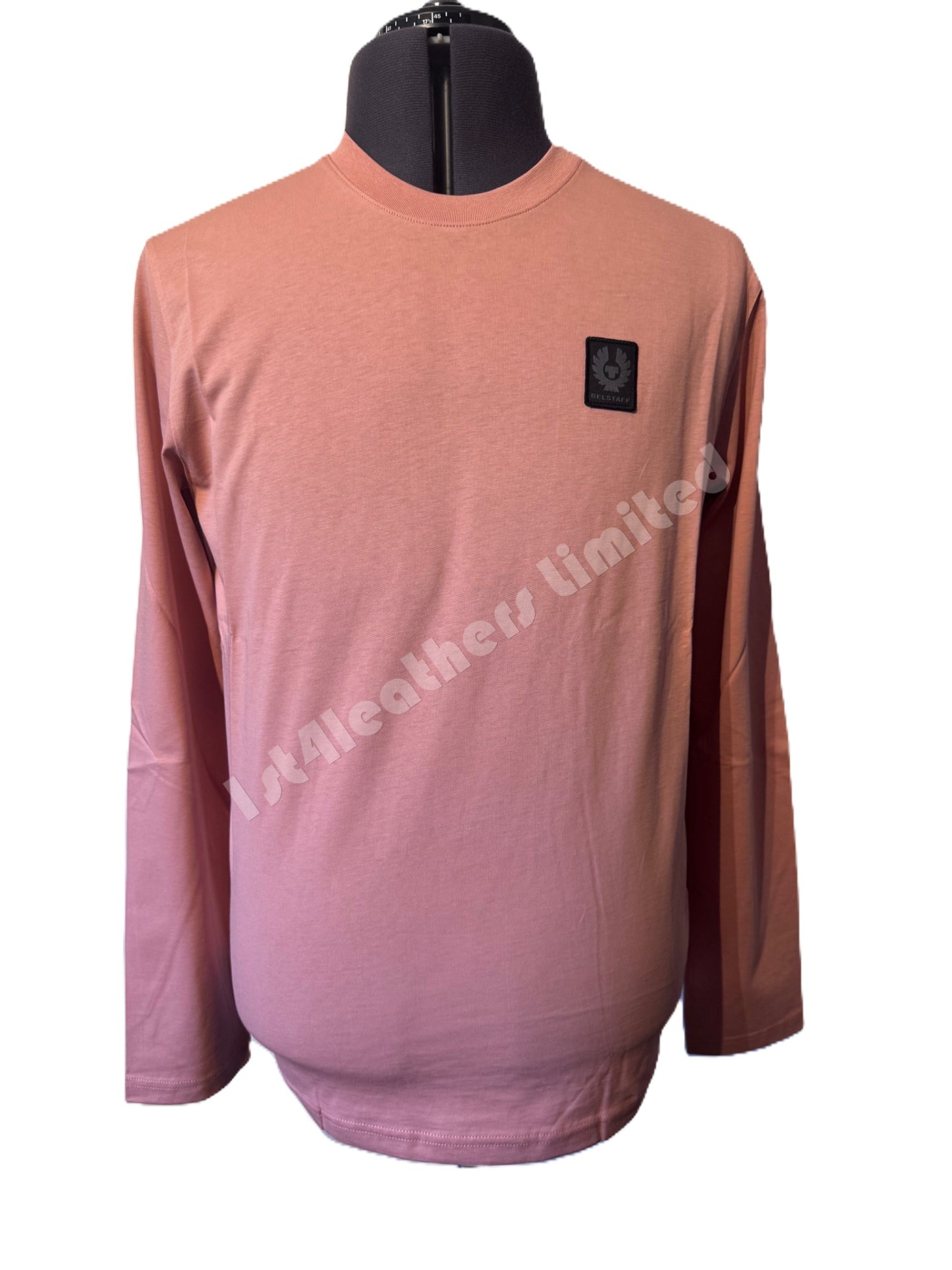 BELSTAFF MONKFORD PHOENIX PATCH LONG SLEEVE T-SHIRT RUST PINK RRP £75 BNWT