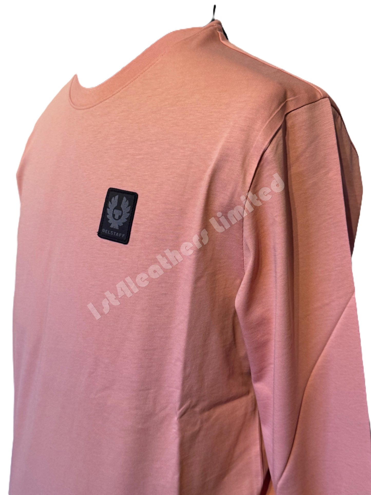 BELSTAFF MONKFORD PHOENIX PATCH LONG SLEEVE T-SHIRT RUST PINK RRP £75 BNWT