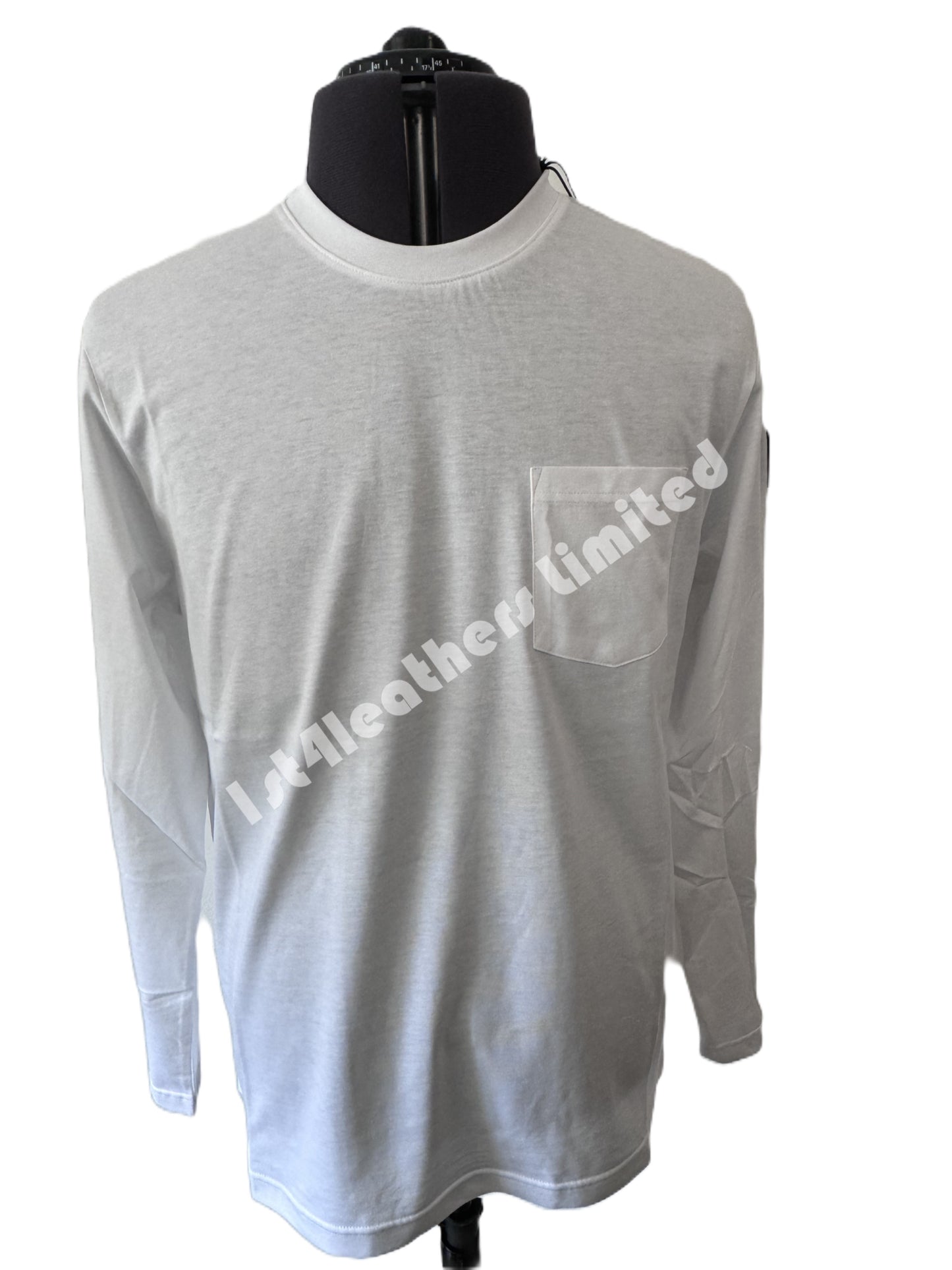 BELSTAFF THOM LONG SLEEVE COTTON POCKET T-SHIRT WHITE RRP £75 BNWT