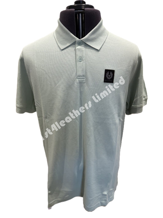 BELSTAFF PHOENIX PATCH PIQUE COTTON POLO SHIRT BREEZE GREEN RRP £95 BNWT