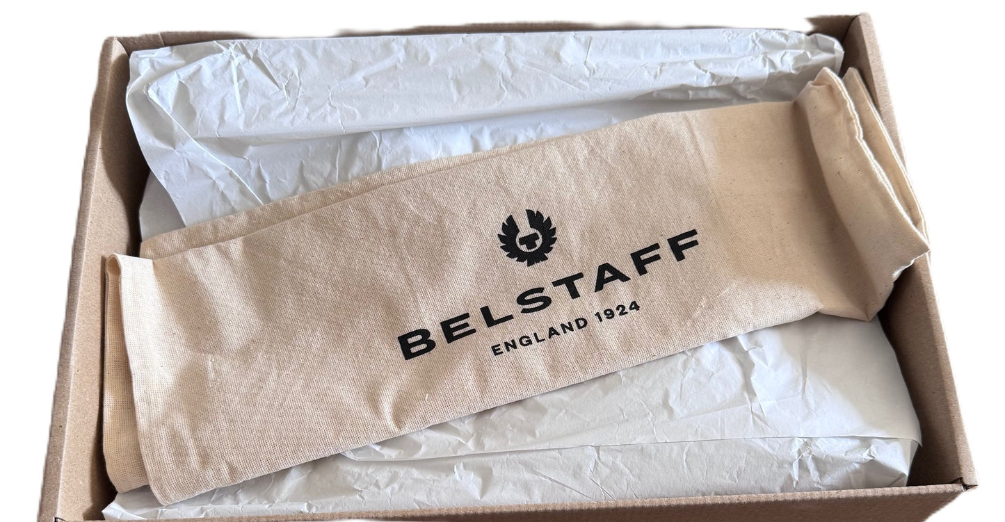 BELSTAFF RALLY HIGH TOP SUEDE LEATHER TRAINERS SNEAKERS FAWN UK 9 RRP £275 BNIB
