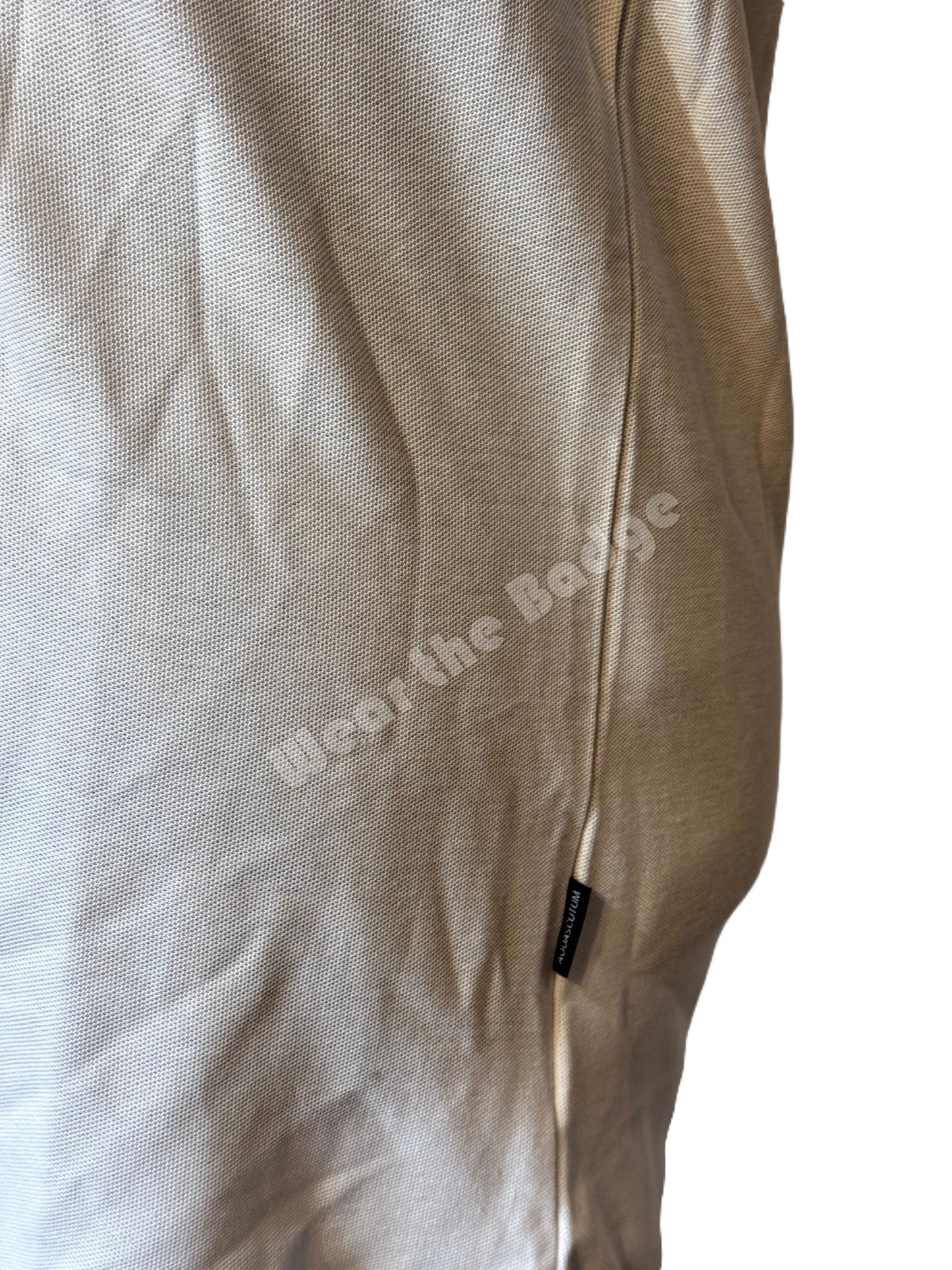 AQUASCUTUM PIQUE COTTON BADGE LOGO POLO SHIRT WHITE 2XL RRP £110 BNWT