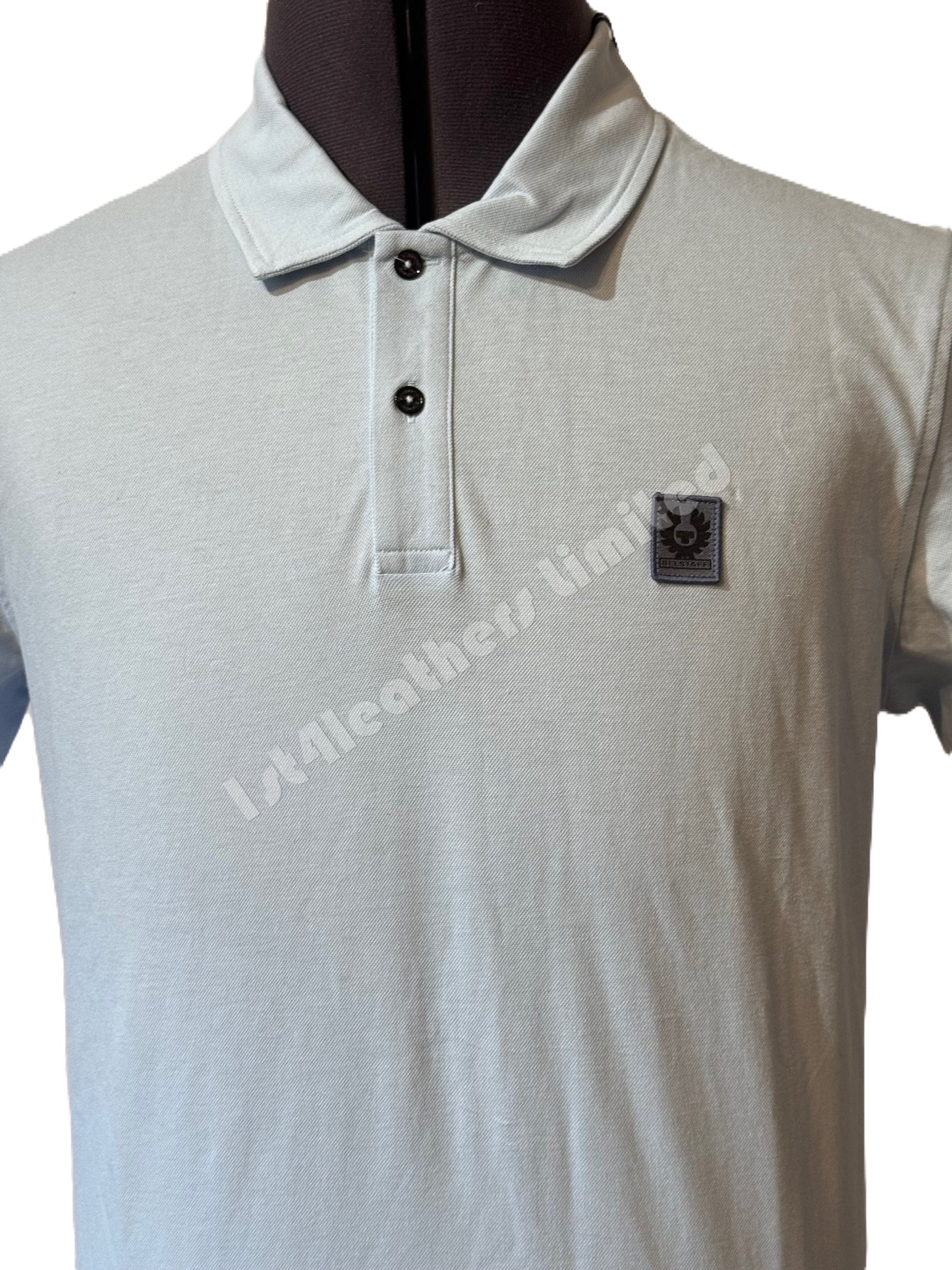BELSTAFF MONITOR MICRO PIQUE COTTON POLO SHIRT TONAL SKYLINE BLUE RRP £110 BNWT