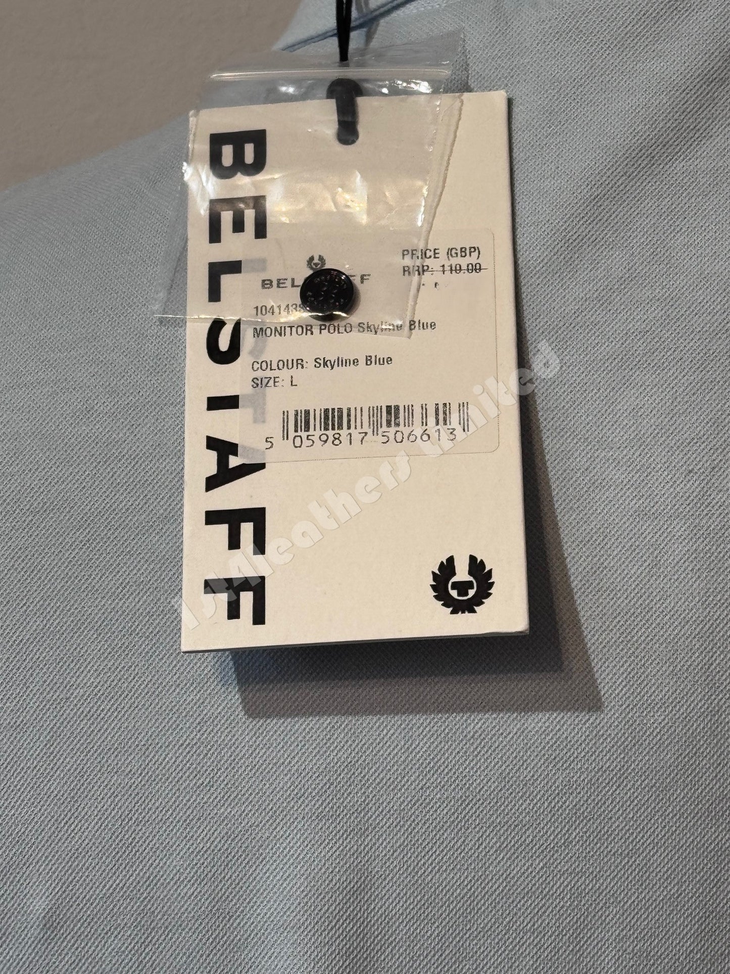 BELSTAFF MONITOR MICRO PIQUE COTTON POLO SHIRT TONAL SKYLINE BLUE RRP £110 BNWT