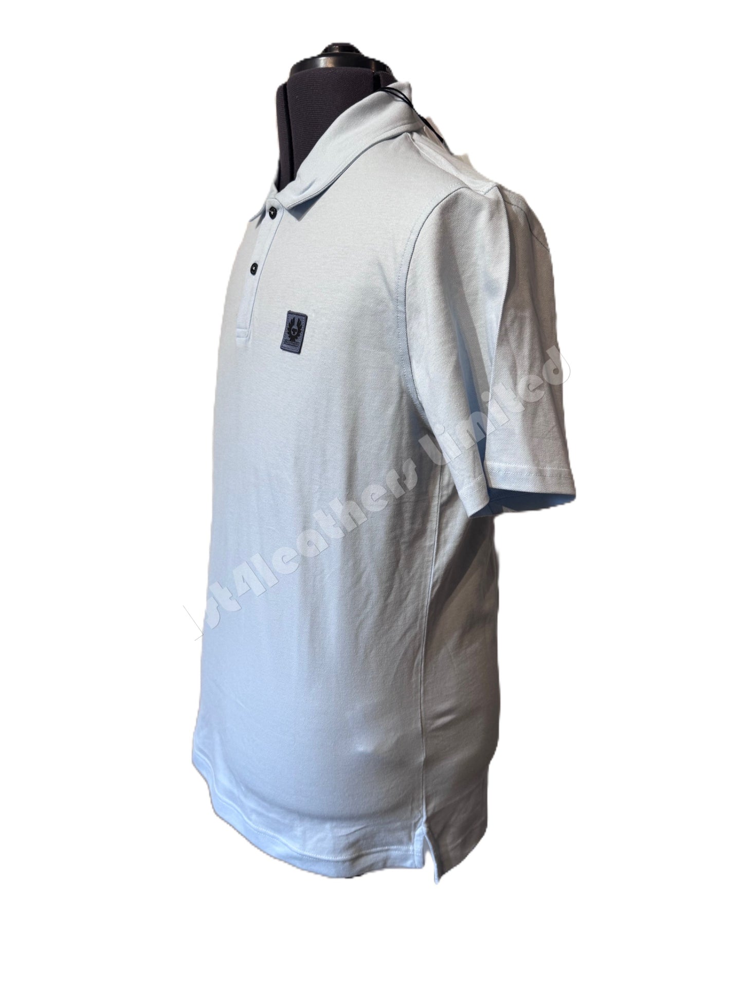 BELSTAFF MONITOR MICRO PIQUE COTTON POLO SHIRT TONAL SKYLINE BLUE RRP £110 BNWT