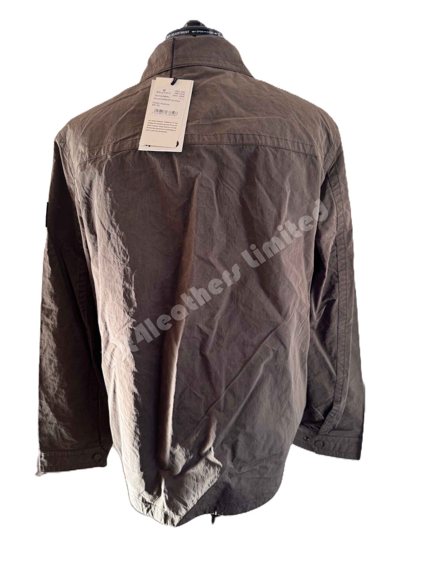 BELSTAFF HAULER TECH SHELL OVERSHIRT JACKET CLAY BROWN UK44 2XL RRP £295 BNWT