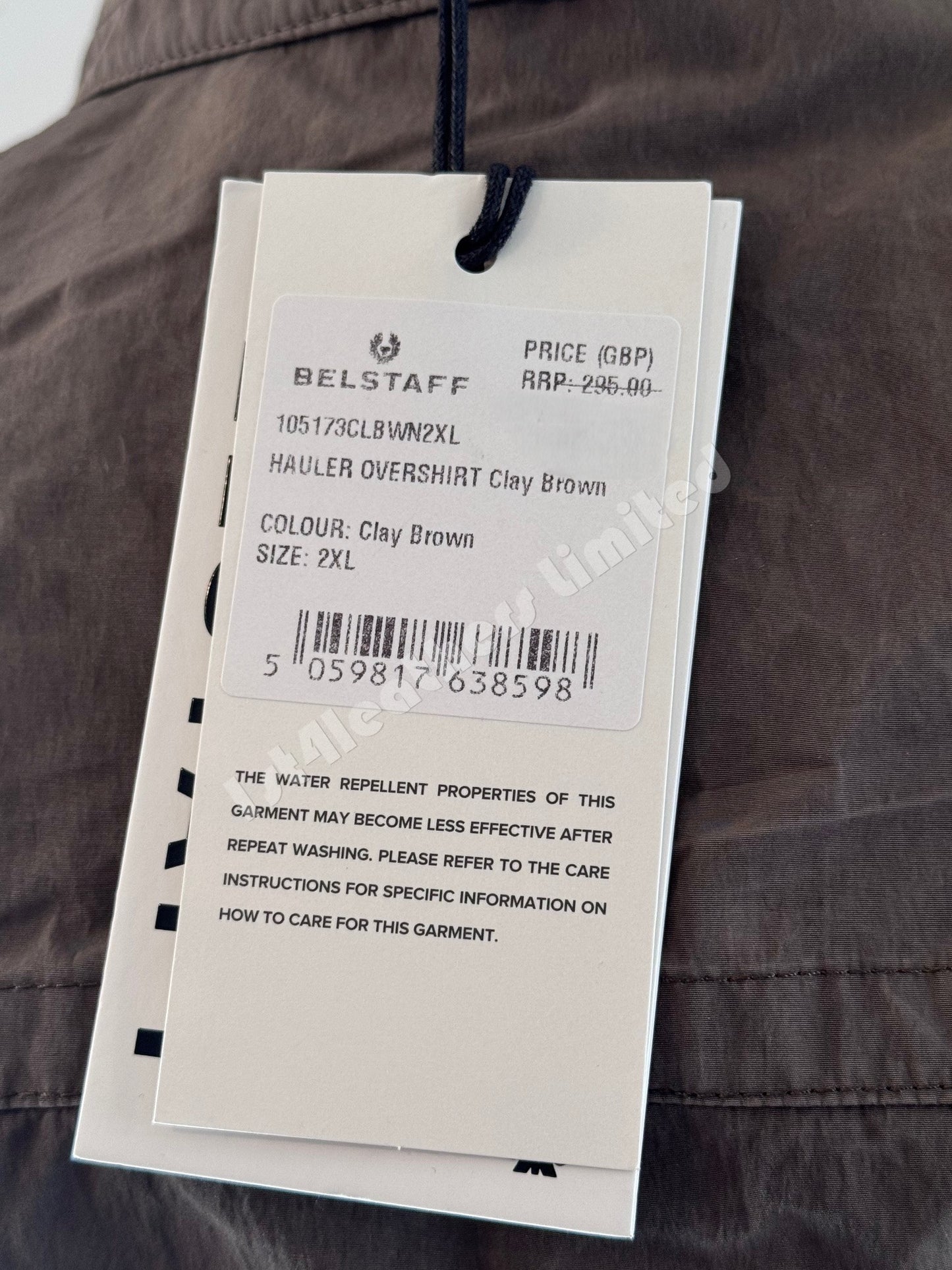BELSTAFF HAULER TECH SHELL OVERSHIRT JACKET CLAY BROWN UK44 2XL RRP £295 BNWT
