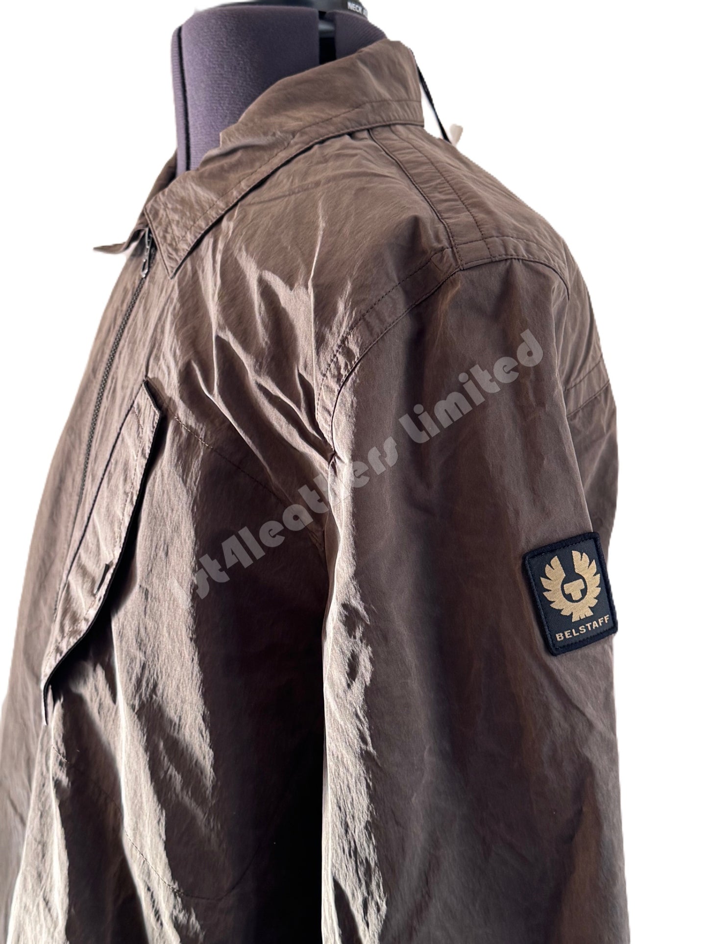 BELSTAFF HAULER TECH SHELL OVERSHIRT JACKET CLAY BROWN UK44 2XL RRP £295 BNWT