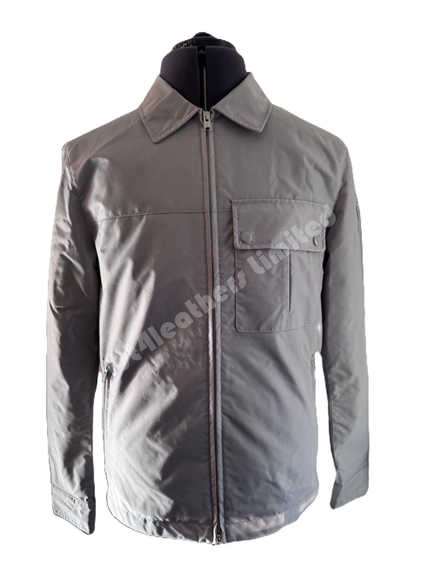 BELSTAFF DRILL OVERSHIRT SHACKET JACKET CHROME GREY UK38 MEDIUM RRP £275 BNWT