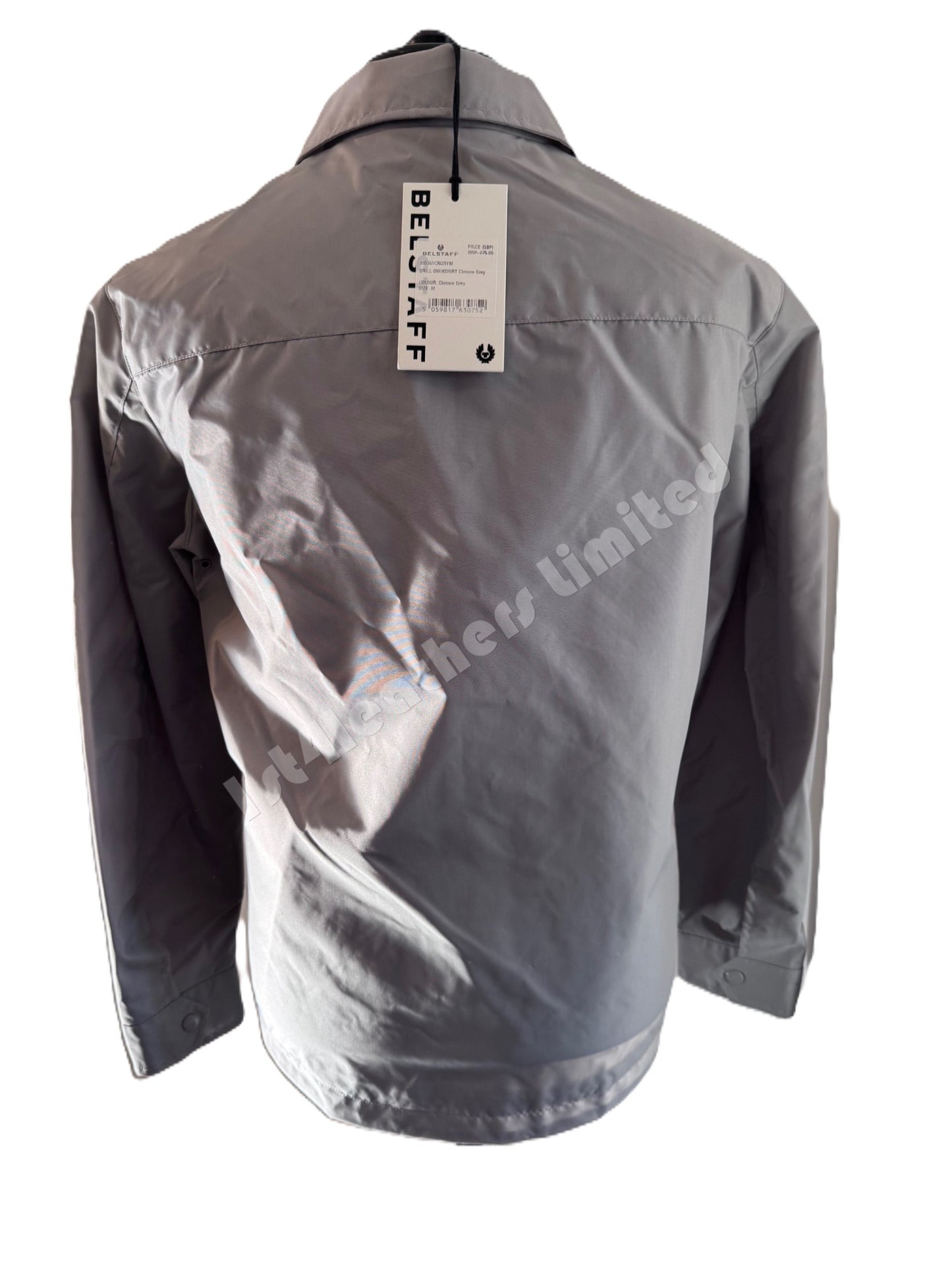 BELSTAFF DRILL OVERSHIRT SHACKET JACKET CHROME GREY UK38 MEDIUM RRP £275 BNWT
