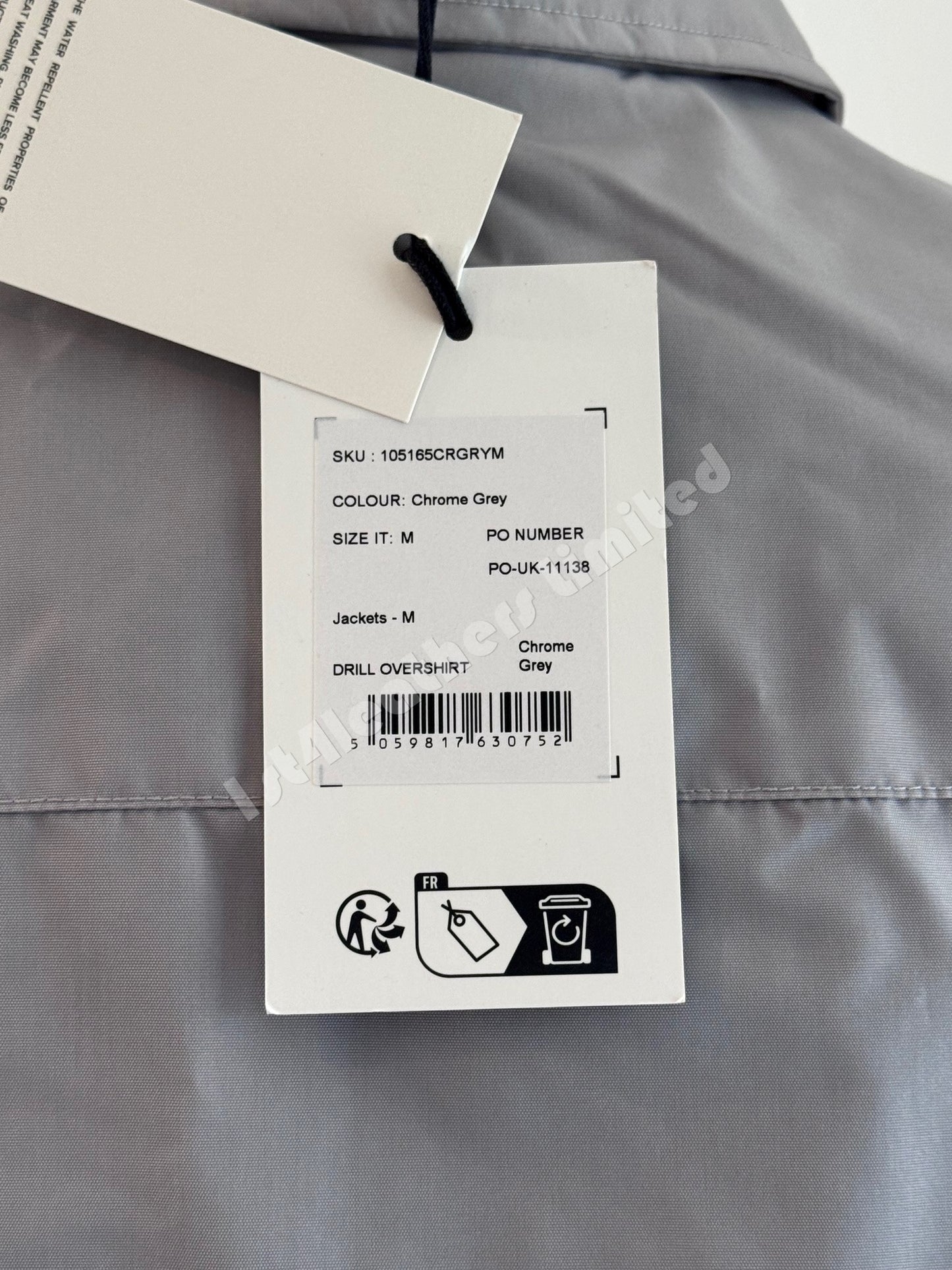 BELSTAFF DRILL OVERSHIRT SHACKET JACKET CHROME GREY UK38 MEDIUM RRP £275 BNWT