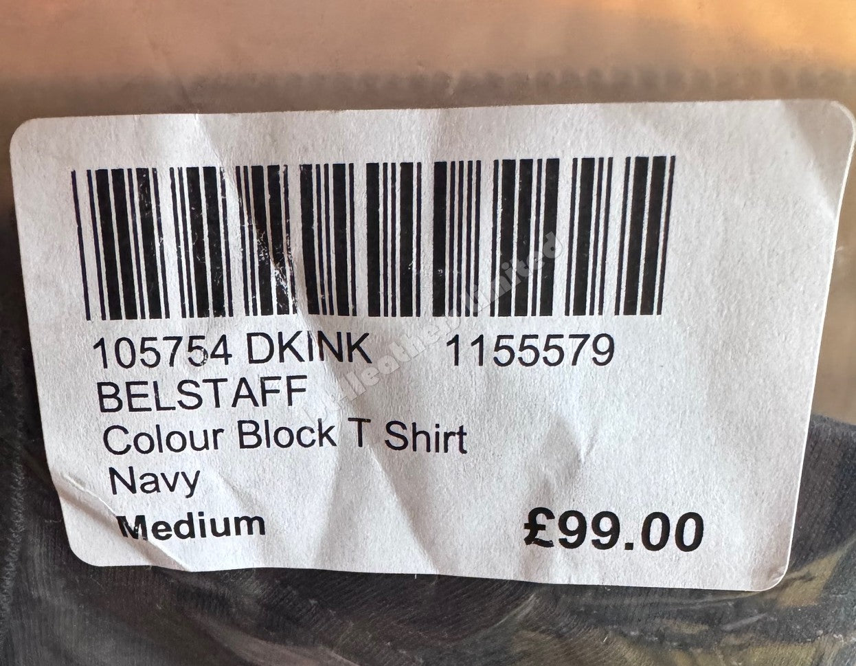 BELSTAFF COLOUR BLOCK COTTON T-SHIRT IN 3 SHADES OF BLUE M RRP £99 BNWT