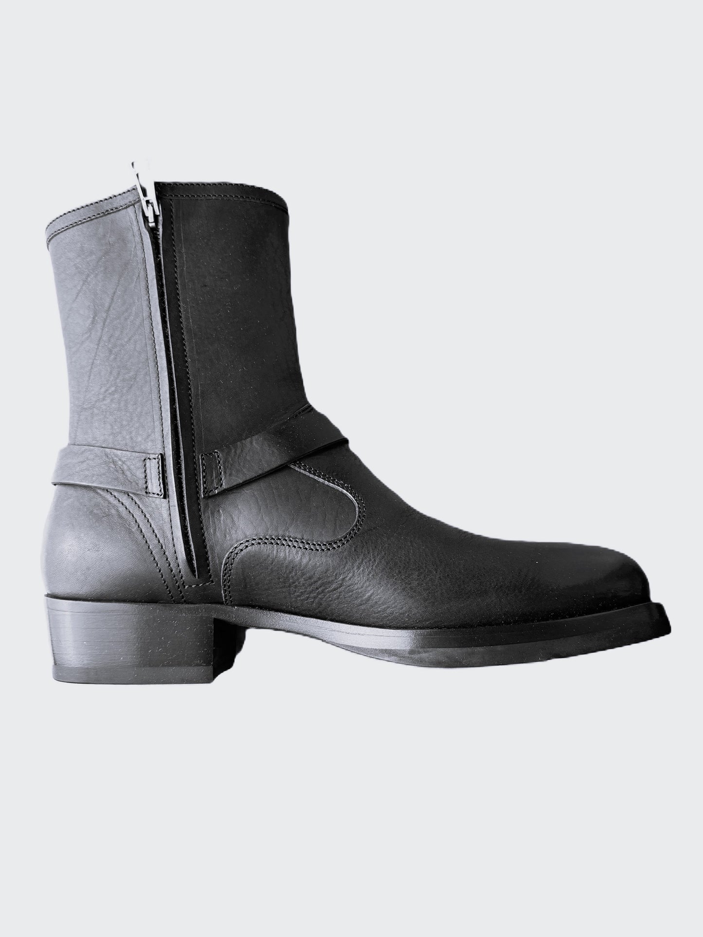 BELSTAFF HARD RIDER ZIP UP BOOTS IN BLACK OILED LEATHER UK 10 RRP £375 BNIB