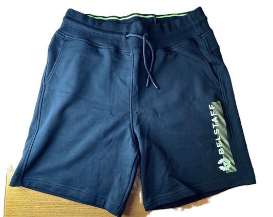 Belstaff Reflex Side Tape Logo Sweatshorts in Black (Large) RRP £140 BNWT