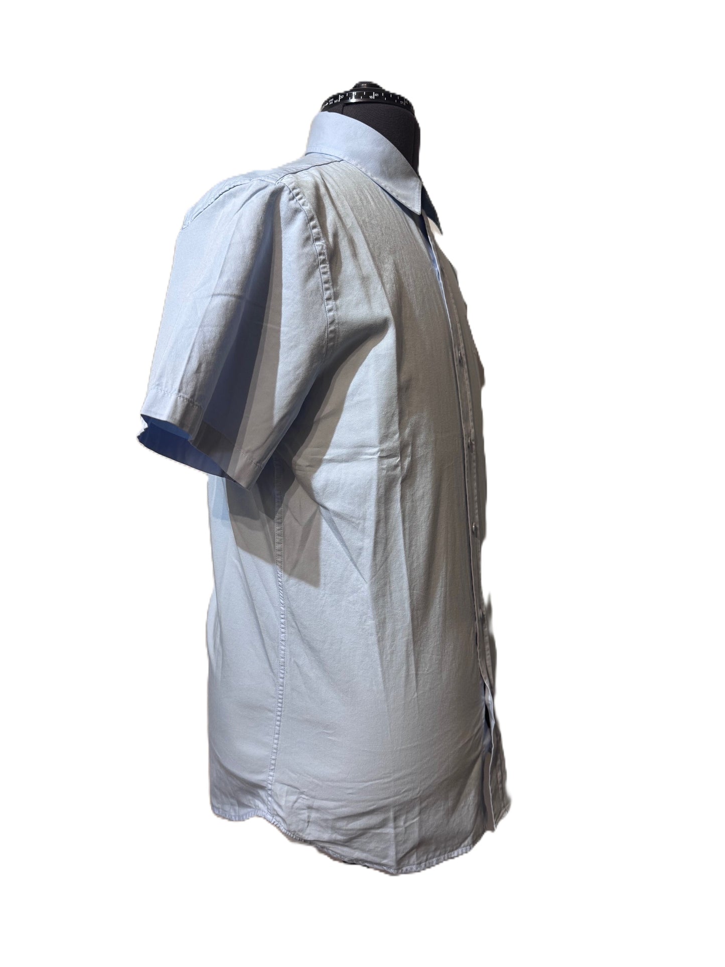 BELSTAFF SMU SHORT SLEEVE COTTON SHIRT SKY BLUE MEDIUM RRP £120 BNWT