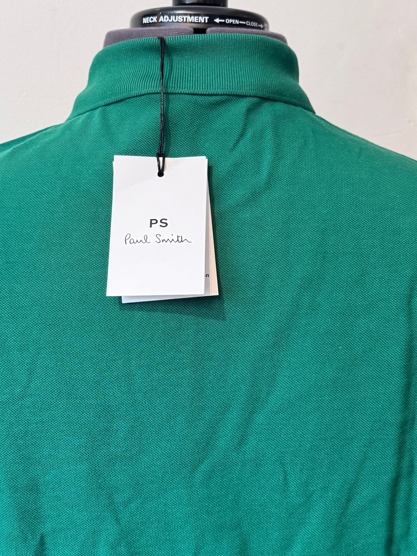 PAUL SMITH PS PIQUE COTTON POLO SHIRT GREEN 2XL RRP £90 BNWT