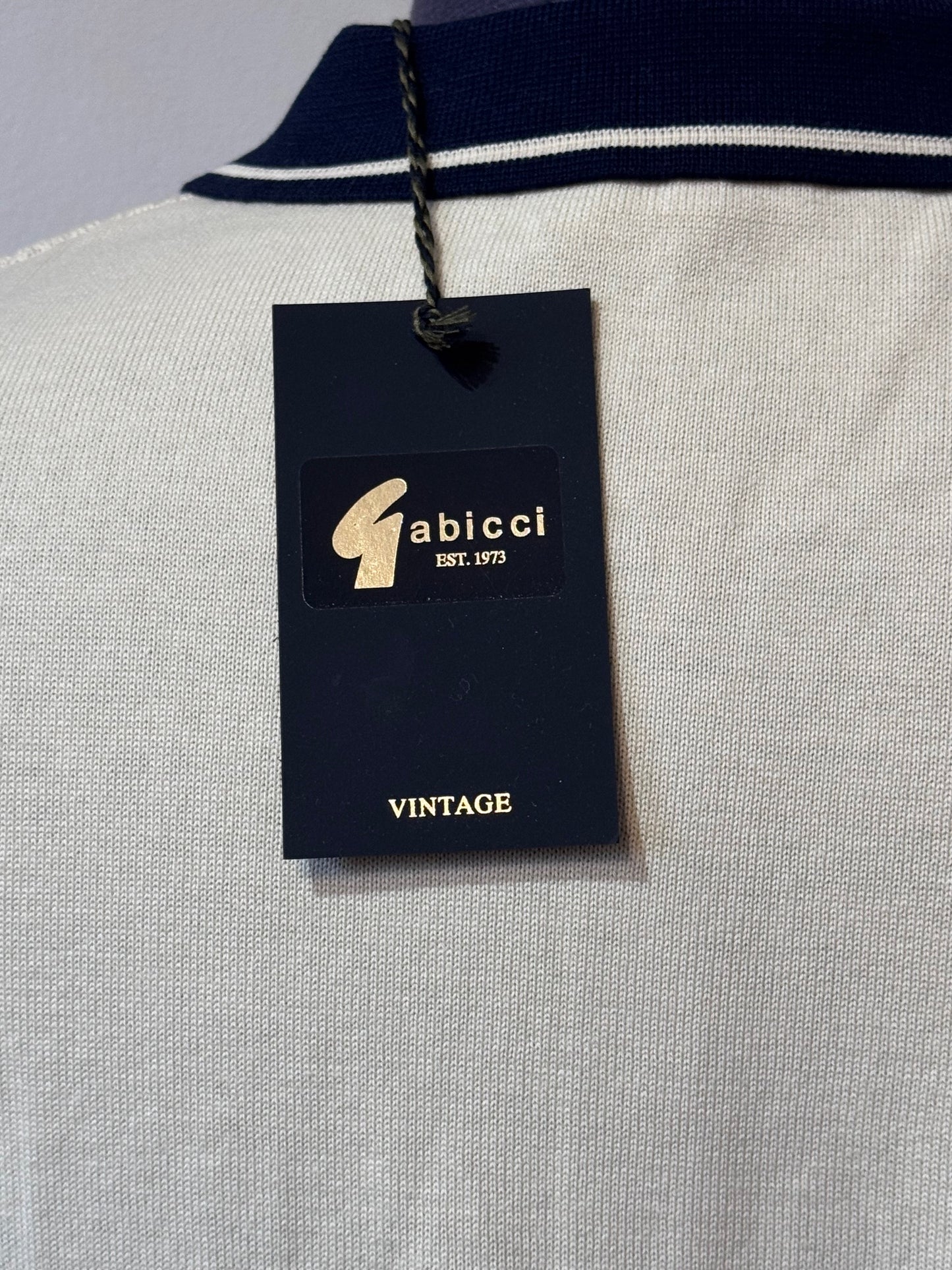 GABICCI VINTAGE CRUISE LONG SLEEVE COTTON POLO SHIRT JUMPER PORT OAT YELLOW 2XL RRP £75