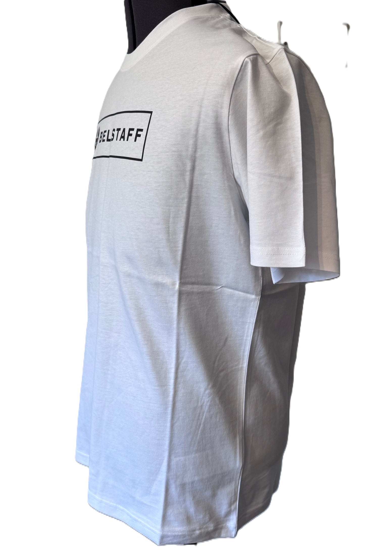 BELSTAFF BOX LOGO COTTON T-SHIRT WHITE XL RRP £60 BNWT
