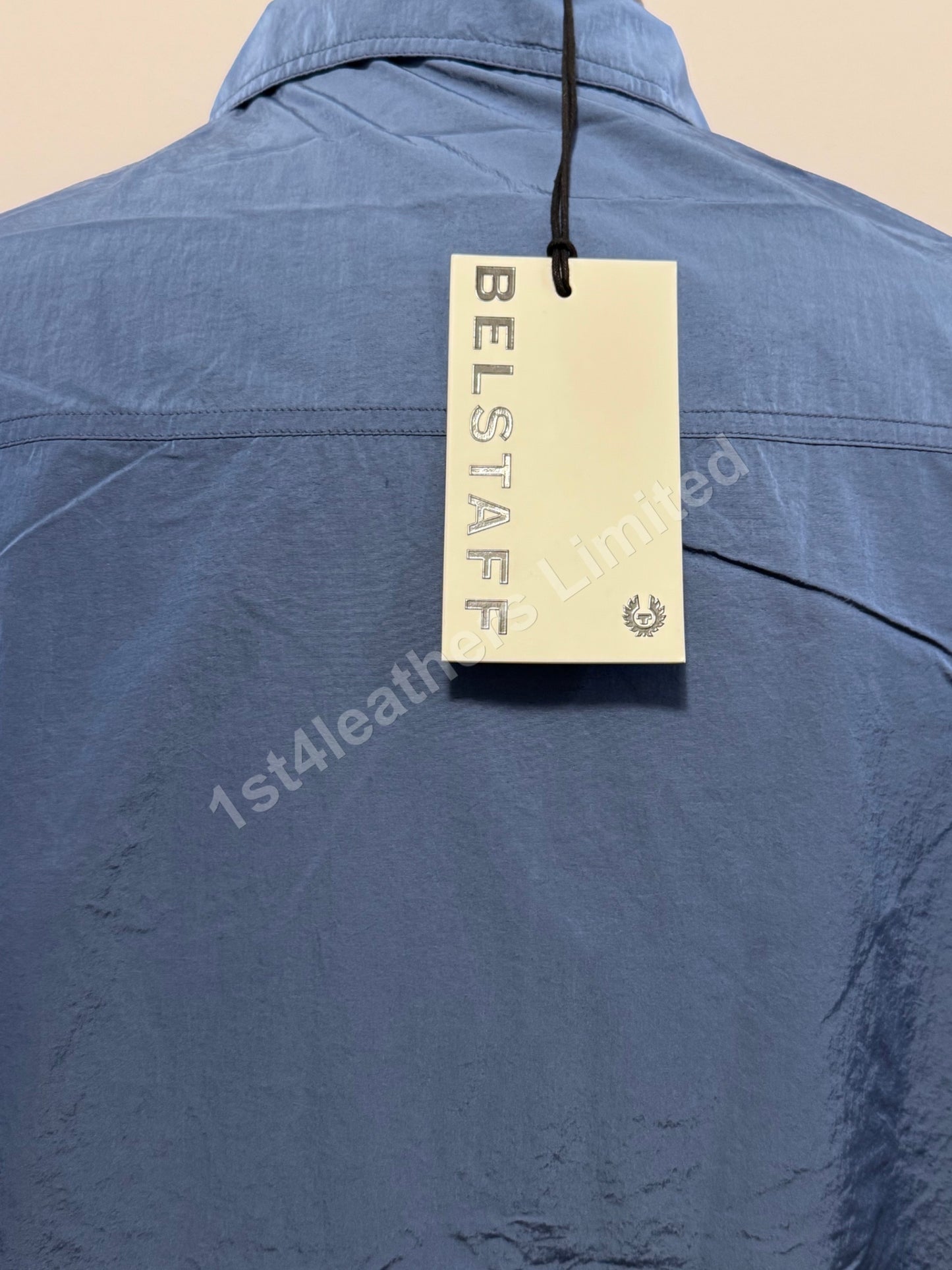 BELSTAFF COMMAND SHIMMER SHELL OVERSHIRT JACKET FORWARD BLUE RRP £225 BNWT