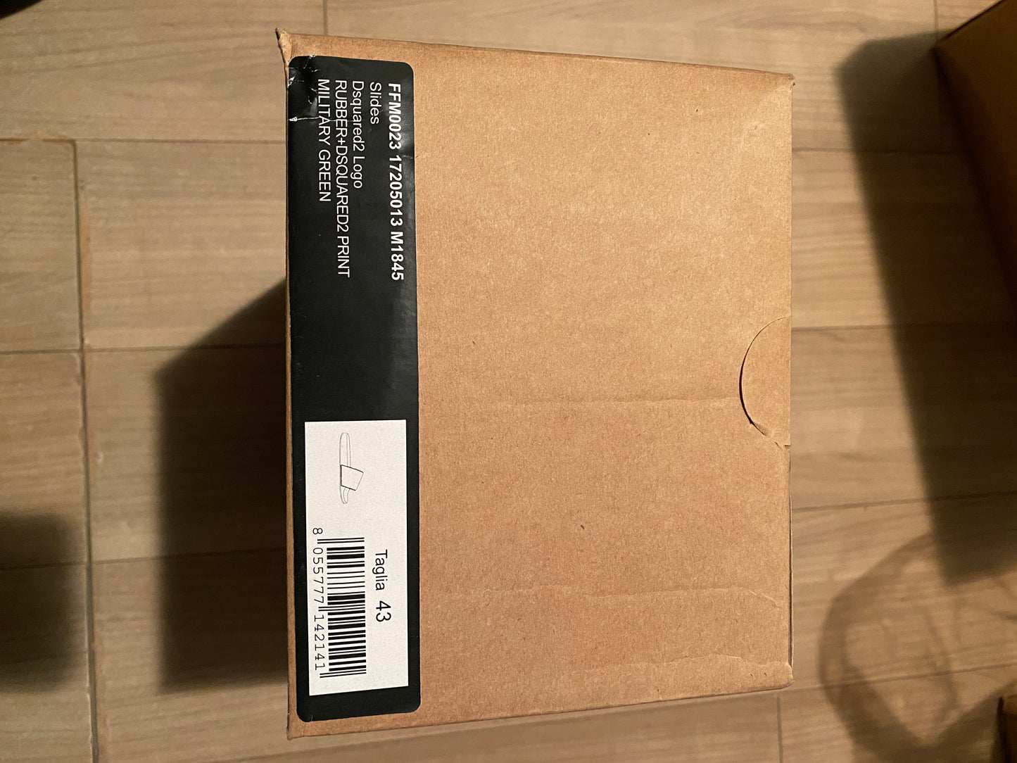 DSQUARED2 LETTER LOGO MILITARY GREEN STRAP SLIDES POOL BEACH UK 9 RRP £195 BNIB