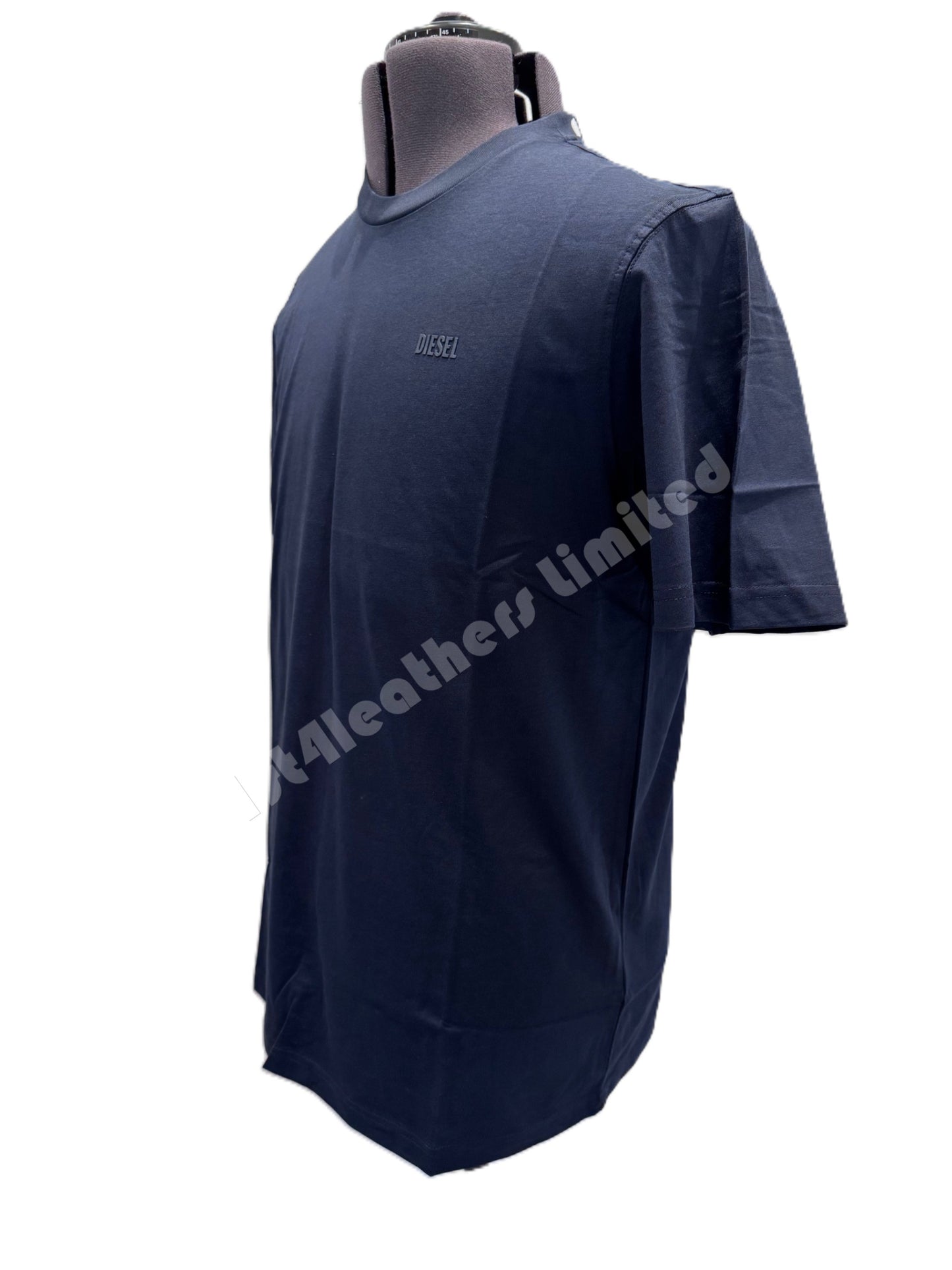 DIESEL COTTON T-SHIRT NAVY BLUE LARGE RRP £60 BNWT