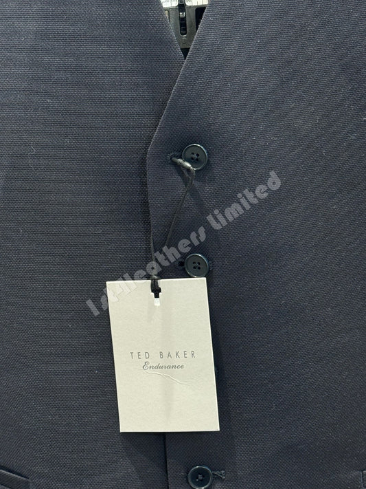 TED BAKER TEXTURED SLIM FIT SUIT WAISTCOAT NAVY RRP £100 BNWT