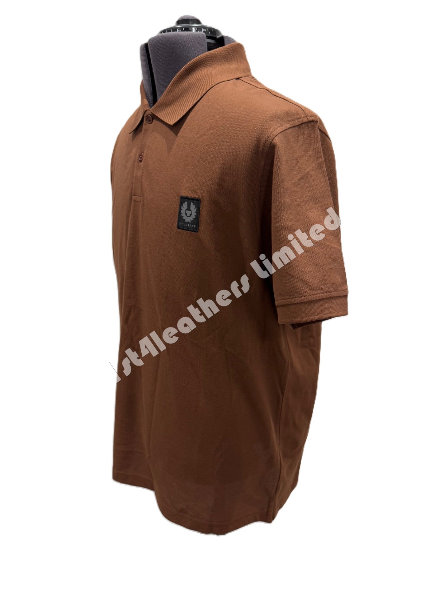 BELSTAFF STEWARTON PIQUE COTTON POLO SHIRT DEEP COPPER RRP £90 BNWT