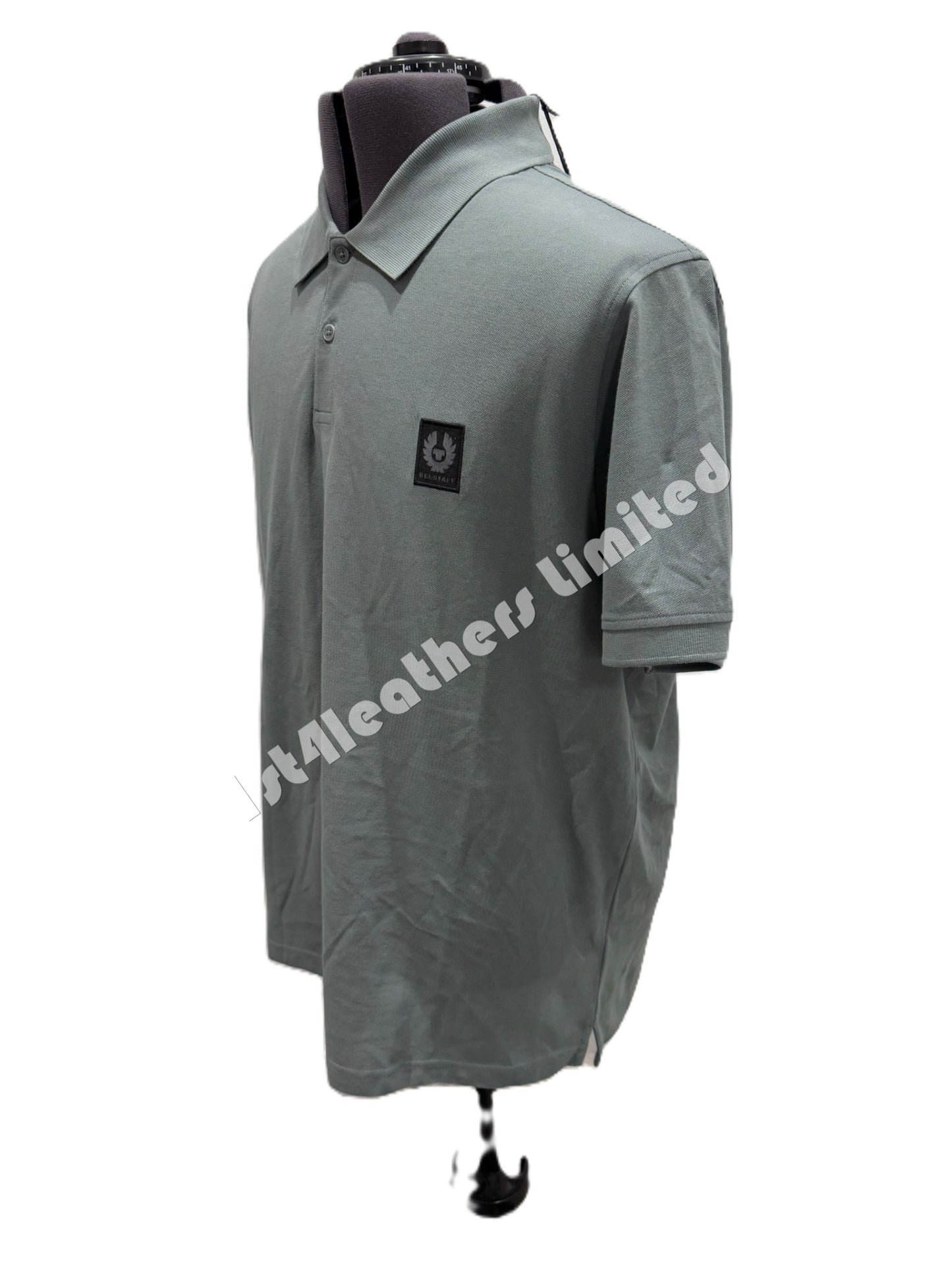 BELSTAFF STEWARTON PIQUE COTTON POLO SHIRT MINERAL GREEN 3XL RRP £90 BNWT