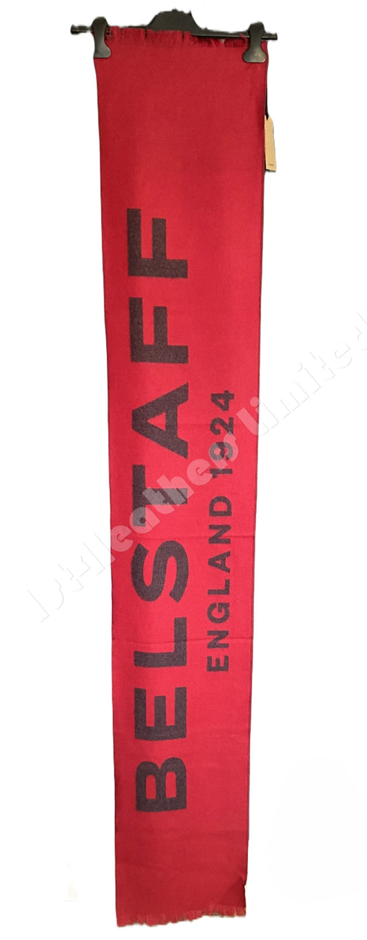 BELSTAFF 1924 REVERSIBLE RED WOOL SCARF RRP £160 BNWT
