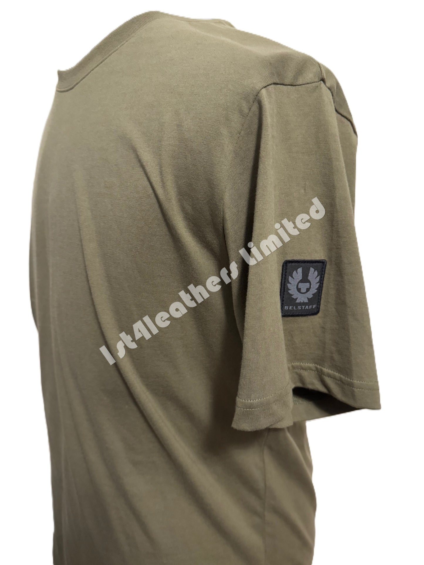 BELSTAFF THOM SLEEVE PHOENIX PATCH T-SHIRT TRUE OLIVE RRP £60 BNWT