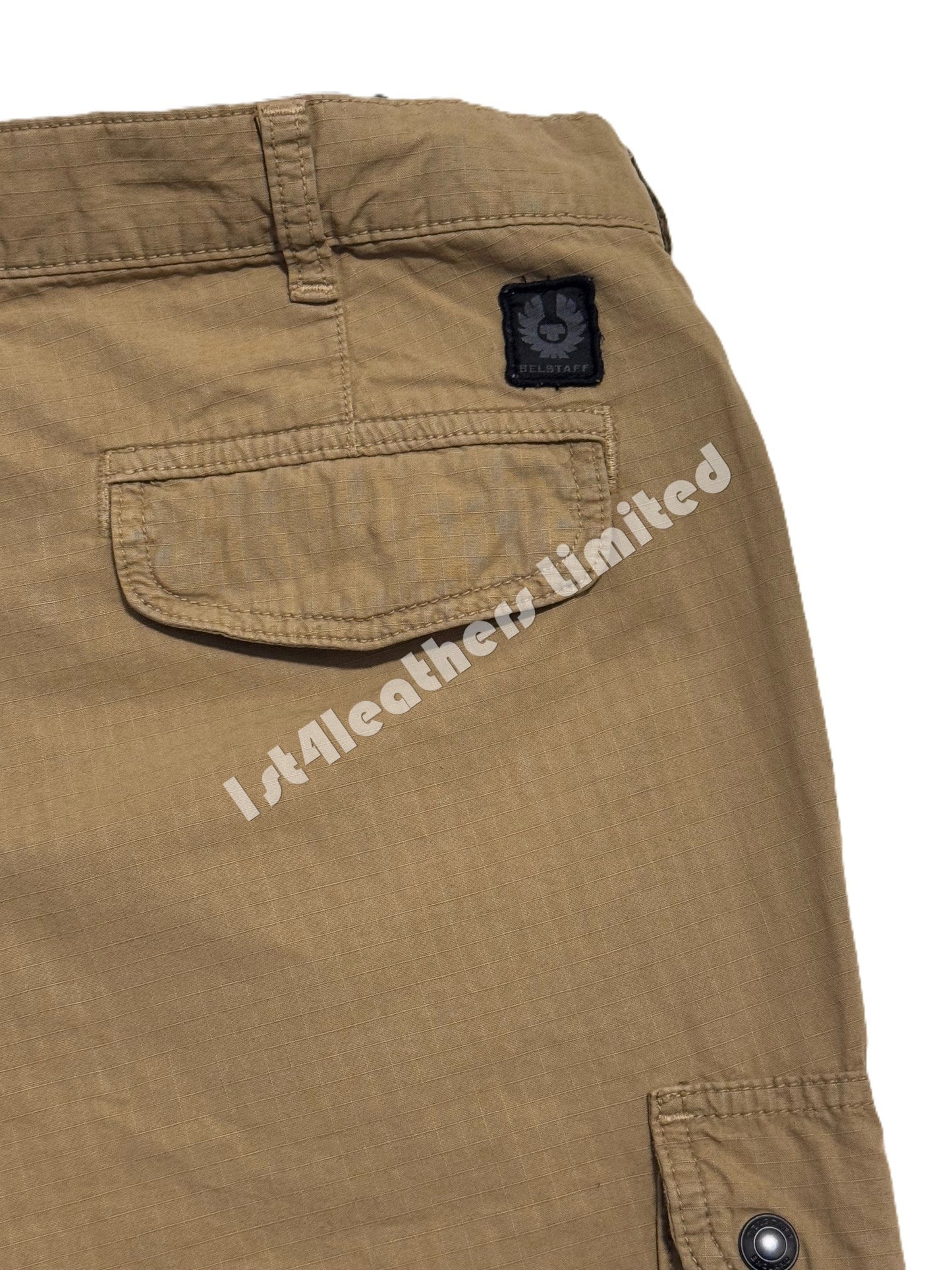 BELSTAFF COMMAND RIPSTOP COTTON CARGO TROUSERS BRITISH KHAKI 32 REG RRP £390 NEW