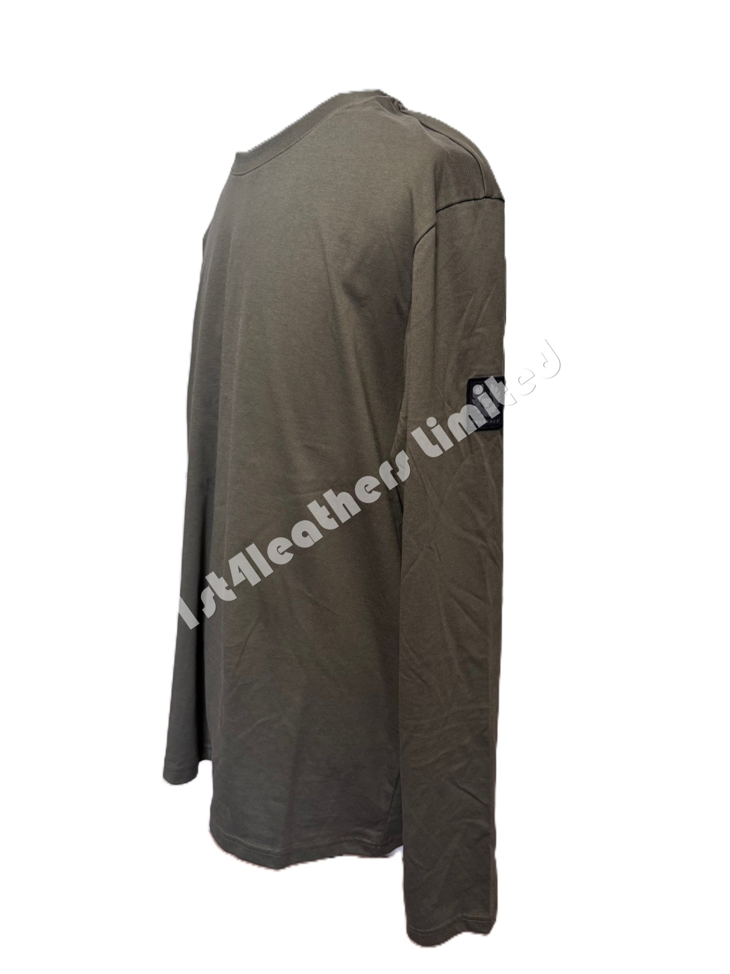 BELSTAFF THOM LONG SLEEVE COTTON T-SHIRT TRUE OLIVE GREEN 3XL RRP £75 BNWT