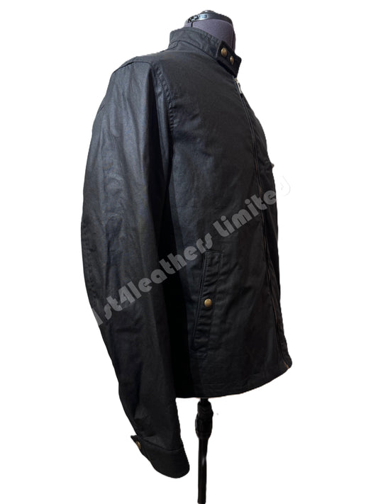 BELSTAFF WALKHAM WAX COTTON BIKER JACKET BLACK RRP £375 BNWT