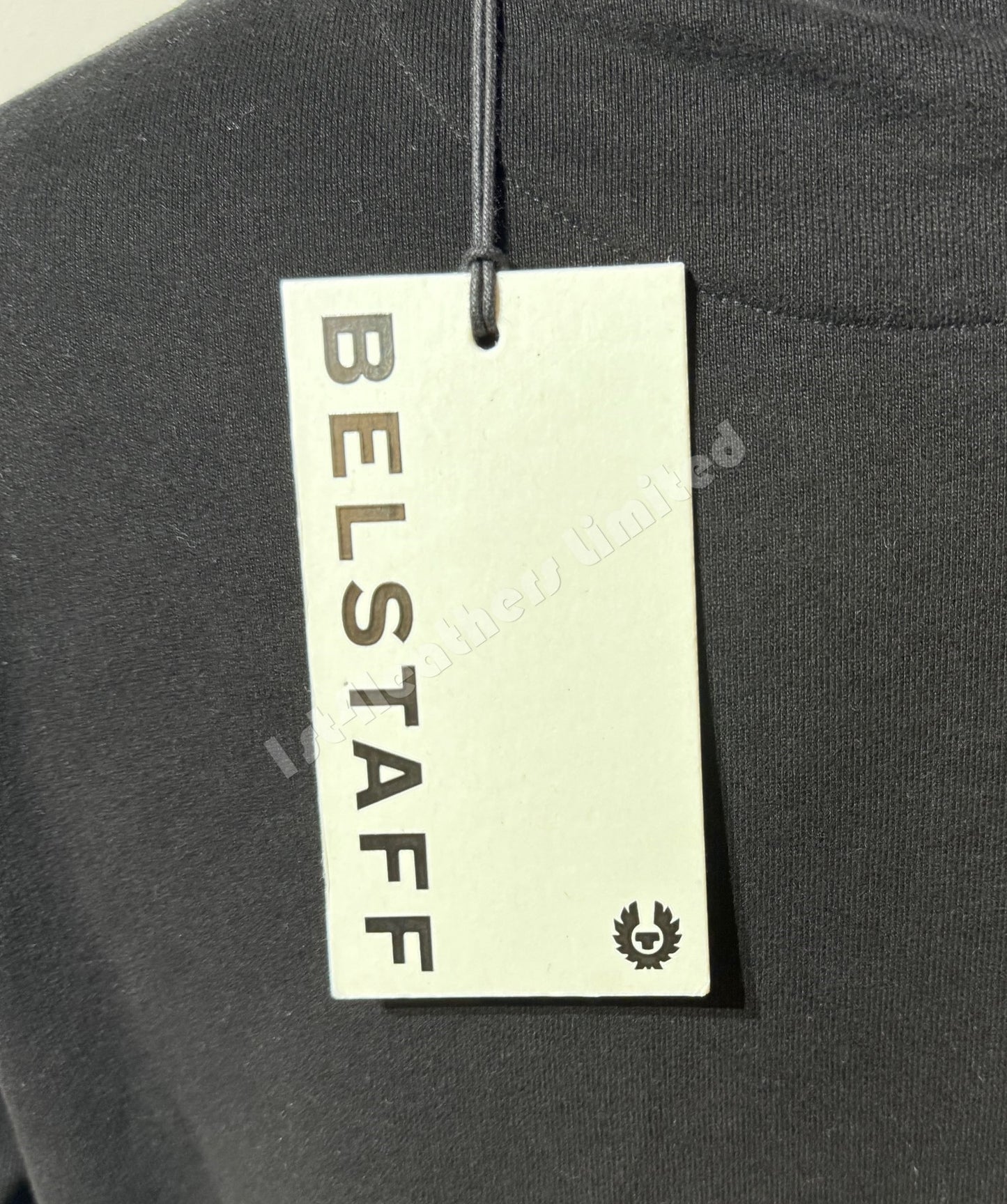 BELSTAFF SIGNATURE CREW NECK SWEATSHIRT BLACK/OFF WHITE MEDIUM RRP £135 BNWT