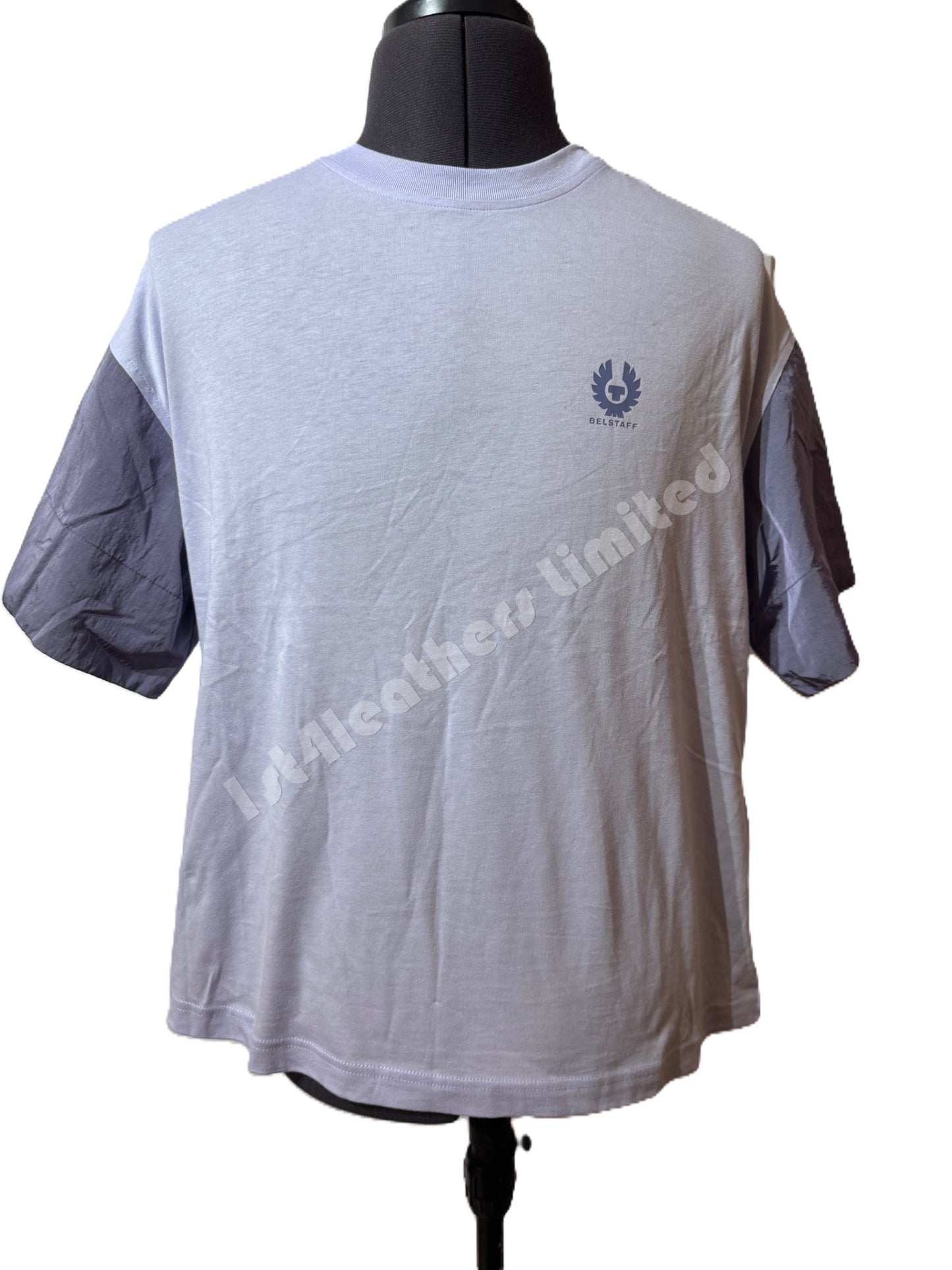 BELSTAFF LADIES SOL COTTON & POLYESTER T-SHIRT VIOLET LARGE RRP £110 BNWT