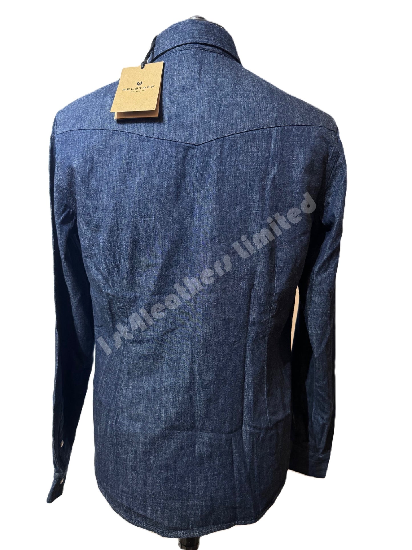 BELSTAFF LADIES REMMIE 2.0 COTTON DENIM SHIRT INDIGO SIZE 44 RRP £170 BNWT