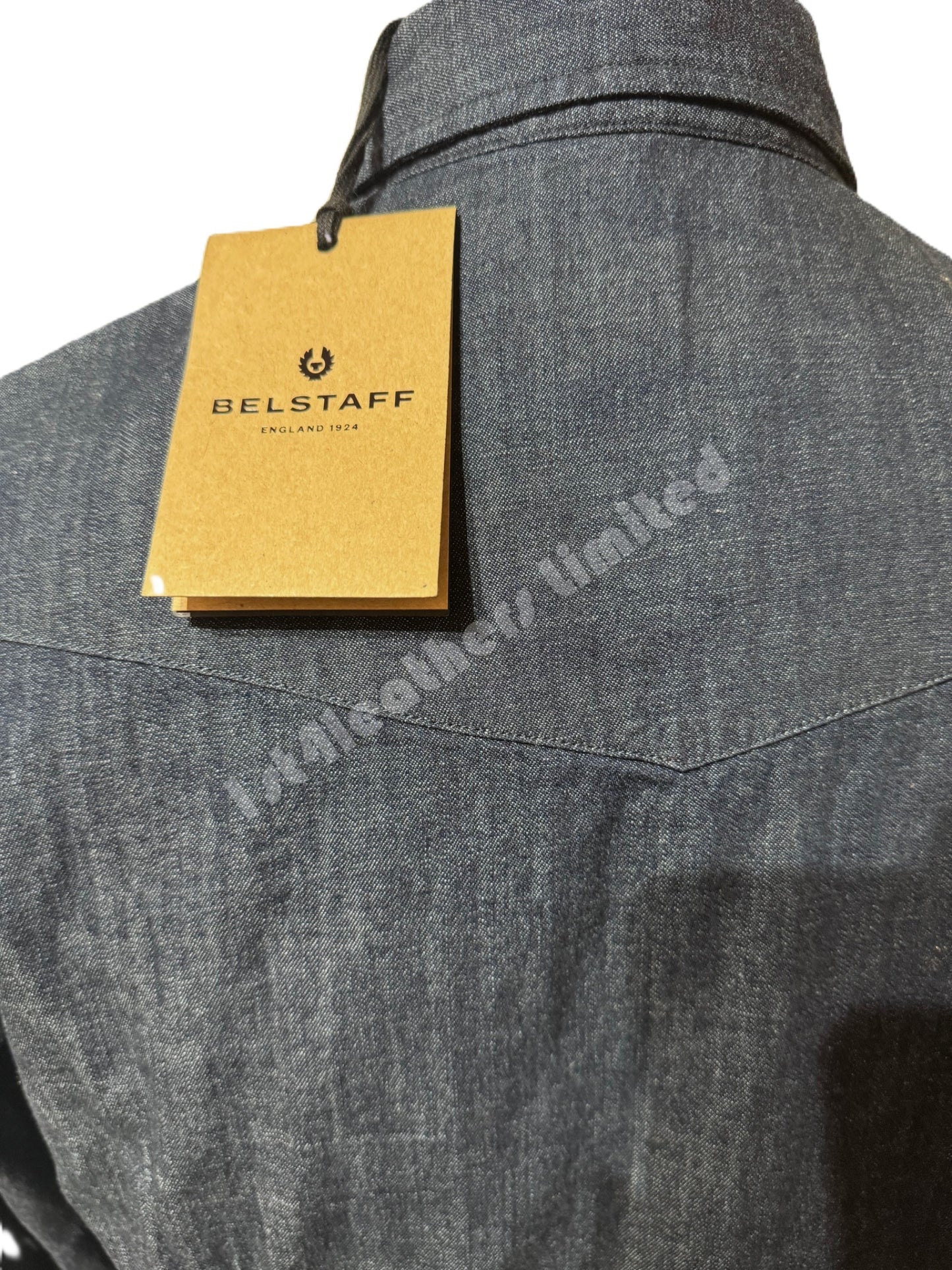BELSTAFF LADIES REMMIE 2.0 COTTON DENIM SHIRT INDIGO SIZE 44 RRP £170 BNWT